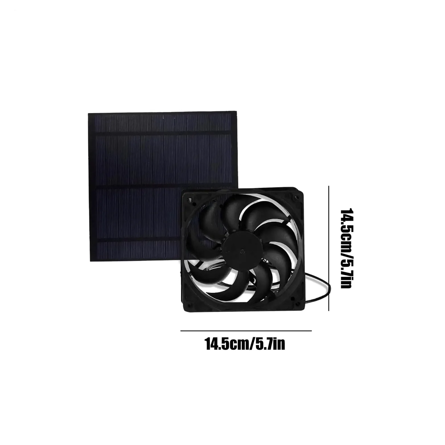 Estrattore Aria, Ventilatore Solare for Cuccia for Cani, Ventilatore Solare Impermeabile, Potente Dispositivo di Raffreddamento, Kit Versatile for l'estrazione Aria for Picnic