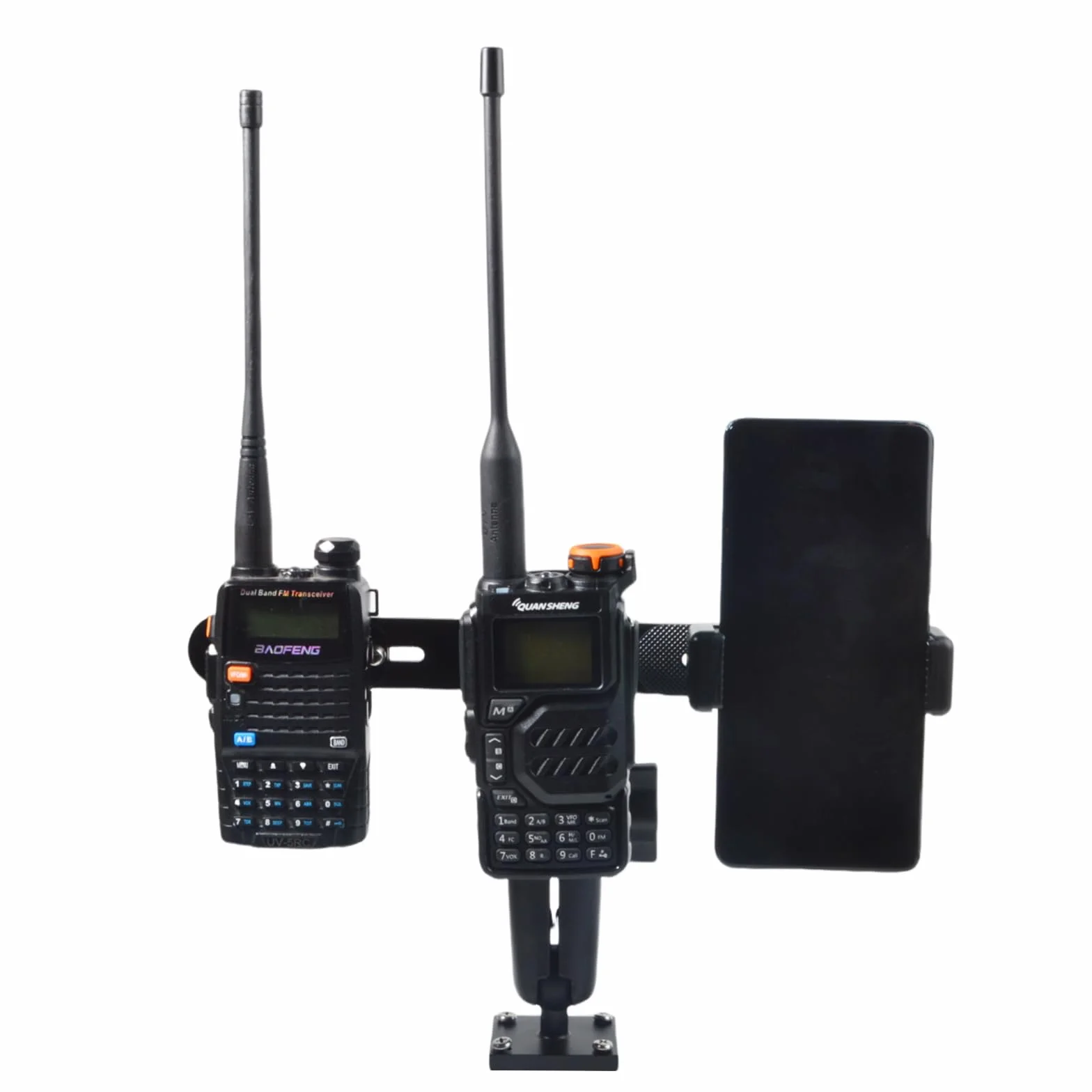 Supporto per ricetrasmettitore da camion, accessorio per telefono/radio portatile/microfono altoparlante/altoparlante radio mobile, compatibile con Baofeng Kenwood Motorola Quansheng