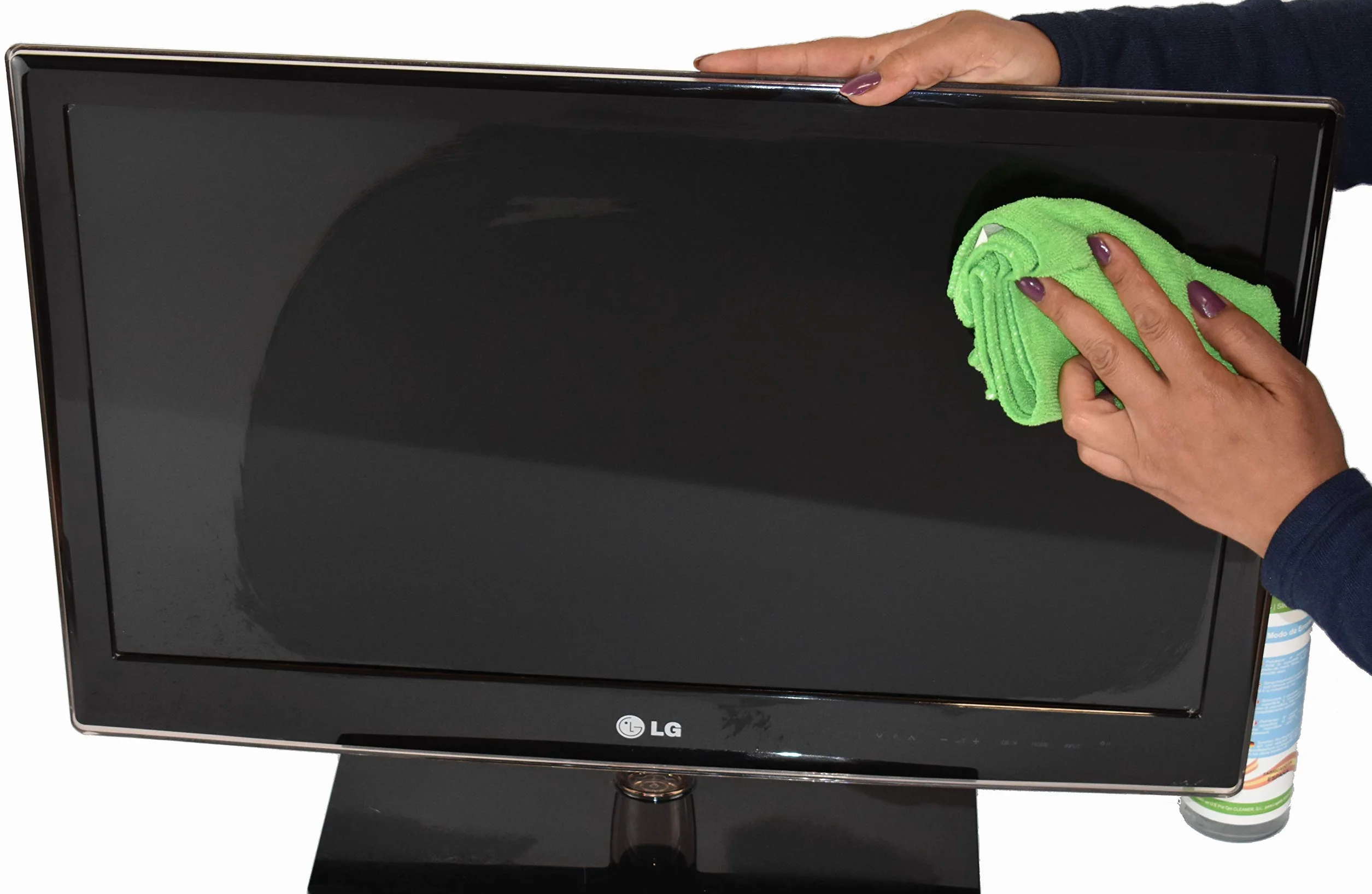 Don Gato – Kit per la pulizia dello schermo + 2 panni in microfibra (500 ml) per TV, Tablet, PC/portatile, LCD, LED, cellulare, fabbricato con prodotti naturali, senza alcool.