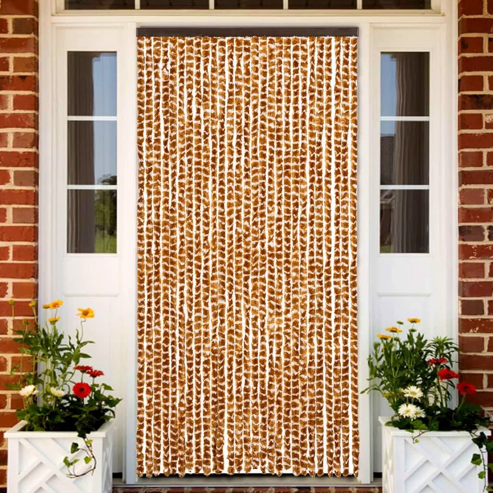 Zanzariera per porta, in ciniglia, 118 x 220 cm, zanzariera per porta di balcone, porta di casa, finestra, soggiorno, camera da letto, terrazza