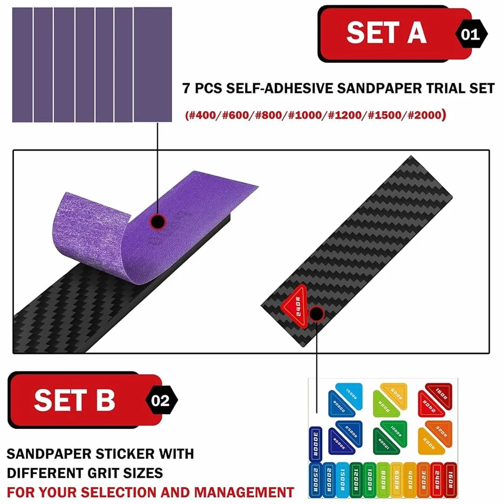 Bastoncini di Carteggiatura In Fibra di Carbonio (4 PCS) per Modelli In Scala