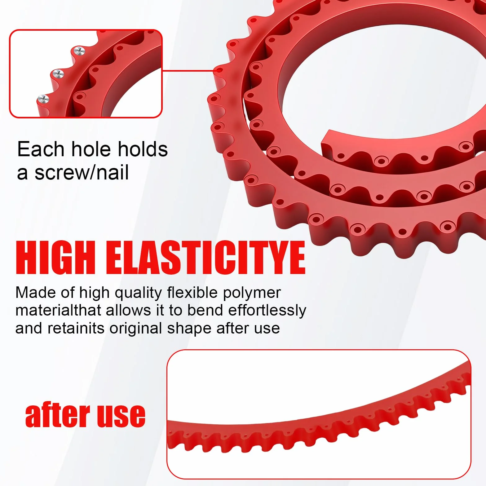 Sagoma per Fresatura Curva 2 m, Righello Curvo Flessibile per Lavorazione Legno