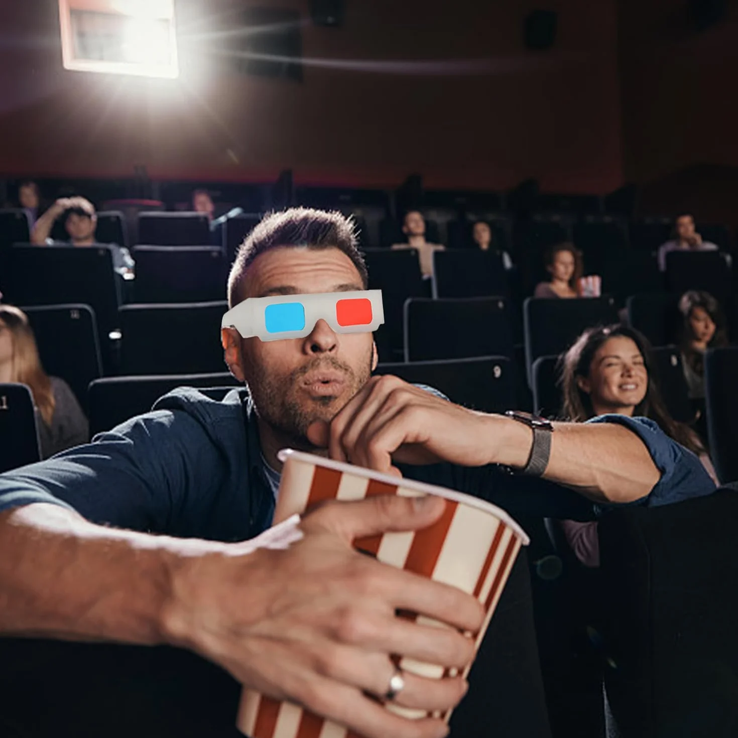 20 Pezzi di Bicchieri 3D di Carta, Occhiali Portatili, Accessori per La Visualizzazione di Film, Adatti A TV, Computer, Proiettori.