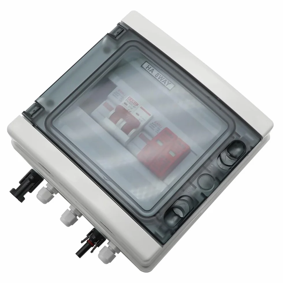 Quadro Elettrico Esterno,Quadro Elettrico Interno Scatola combinatrice solare fotovoltaica fotovoltaica da 500 V 1 ingresso 1 uscita con protezione contro i fulmini Fusibile CC MCB SPD Scatola imperme