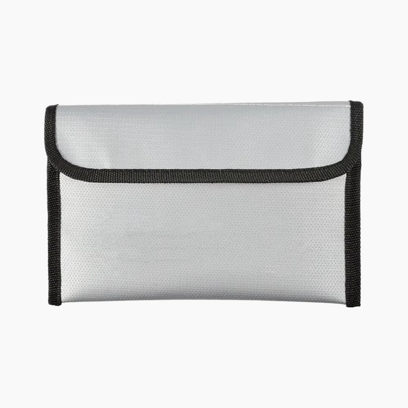 2 pezzi Borsa portadocumenti ignifuga con chiusura a cerniera, impermeabile, portatile per Documenti Passaporto(Silver)