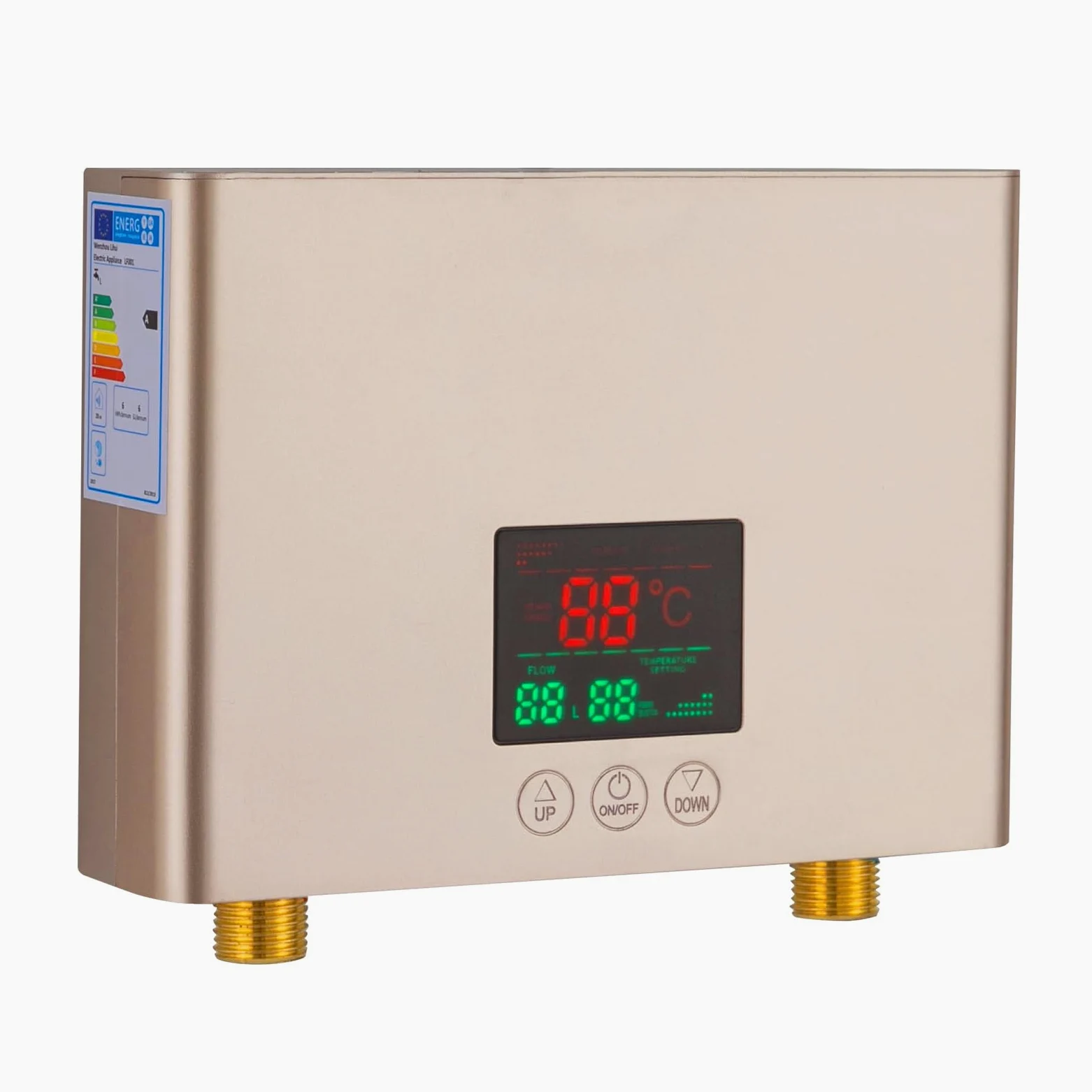 Scaldabagno elettrico, mini scaldabagno elettrico | 30-55 °C, scaldabagno senza serbatoio, con indicatore LED e telecomando, IPX4, G1/2, per cucina, lavandino