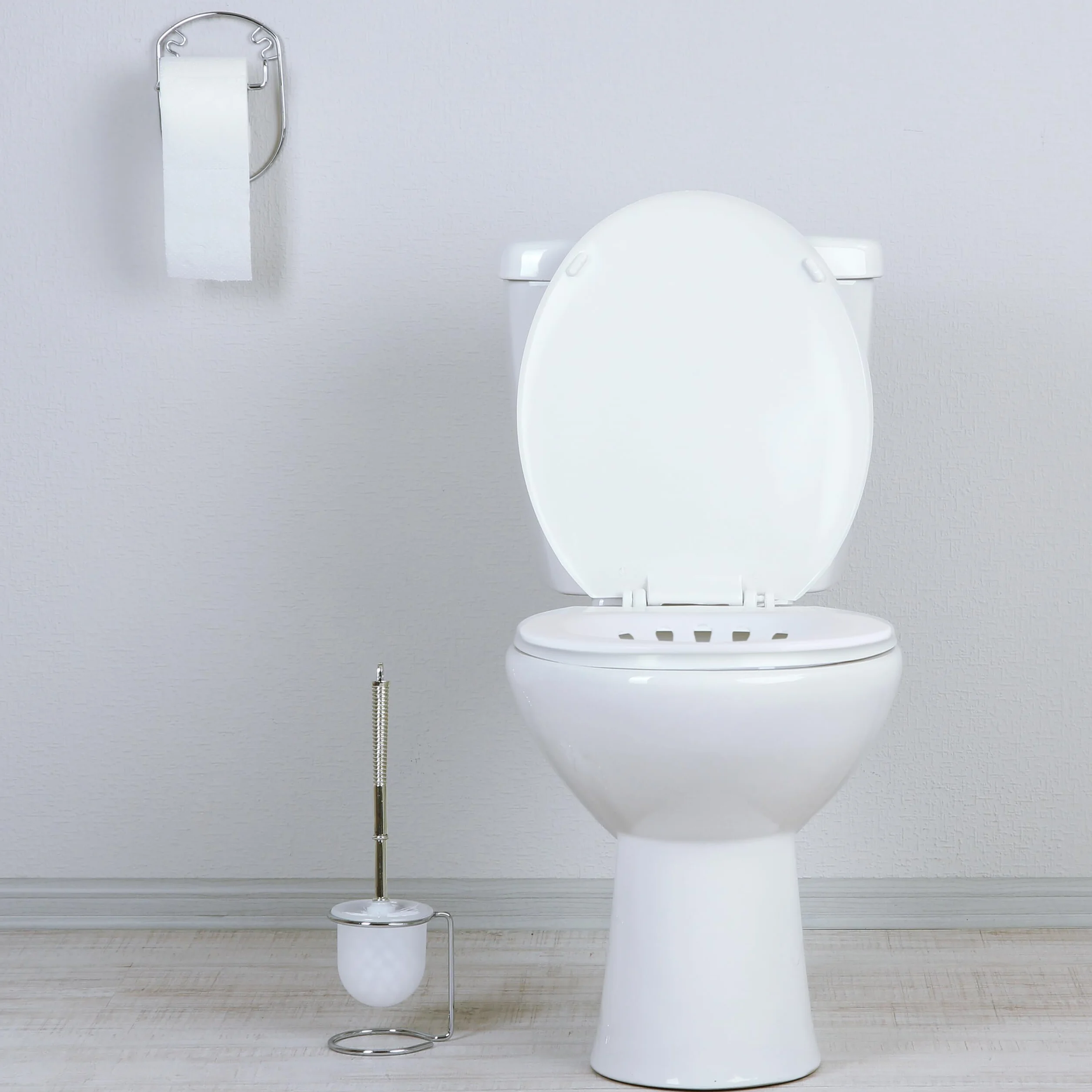 Relaxdays Bidet Pieghevole per WC, 12 x 36 x 39 cm, Igiene Intima, Plastica, Bianco/Grigio