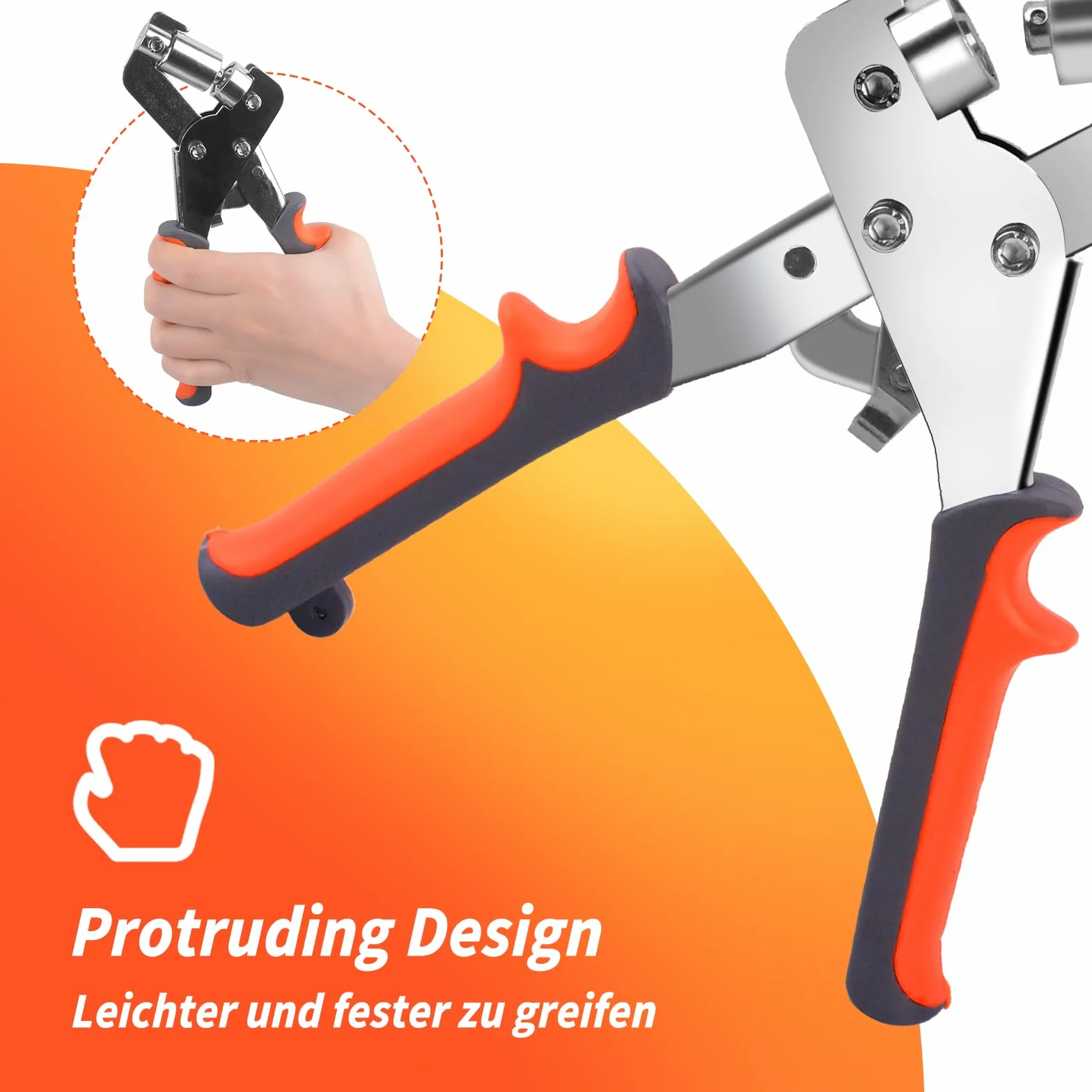 Pinza Occhiellatrice Manuale per Teloni PVC con 300 Occhielli Ø 10mm