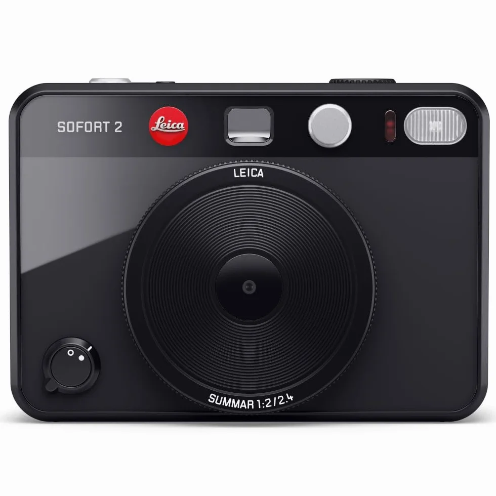 Leica Sofort 2 Fotocamera Digitale Istantanea con Display LCD, 2 Trigger, 10 Effetti Lente e Supporto per l'App Leica FOTOS (Nero)