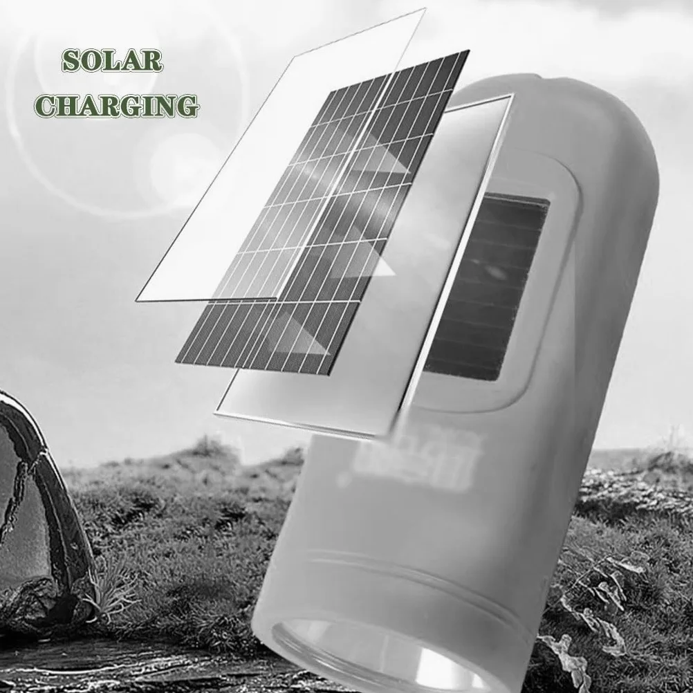 Torcia Solare Ricaricabile Per Esterni, Torcia Di Emergenza A Manovella Alimentata Tramite USB Per Uso Domestico, Plastica ABS, Per Terremoti, Incendi(Yellow color,5pcs)