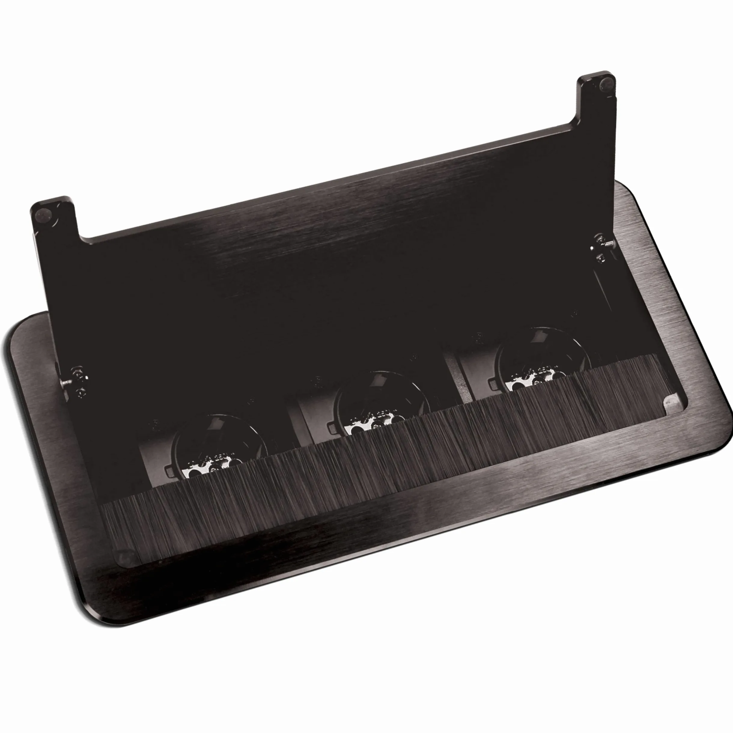 Orno AE-13127(GS)/B - Ciabatta elettrica a scomparsa, 3 prese, cavo da 1,5 m
