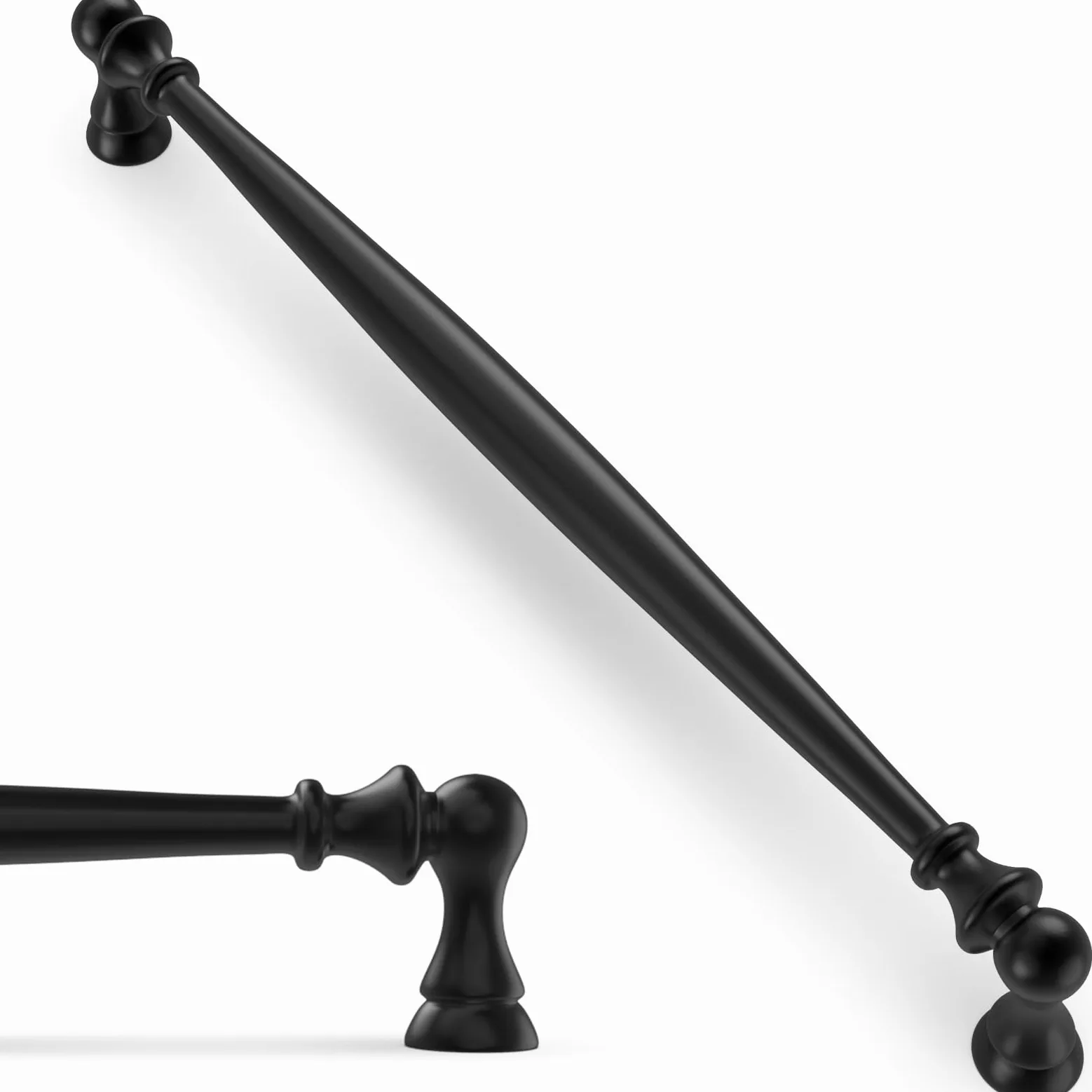 Confezione da 6 maniglie nere da 254 mm, per armadietti da cucina, armadietti, cassetti, credenze, credenze