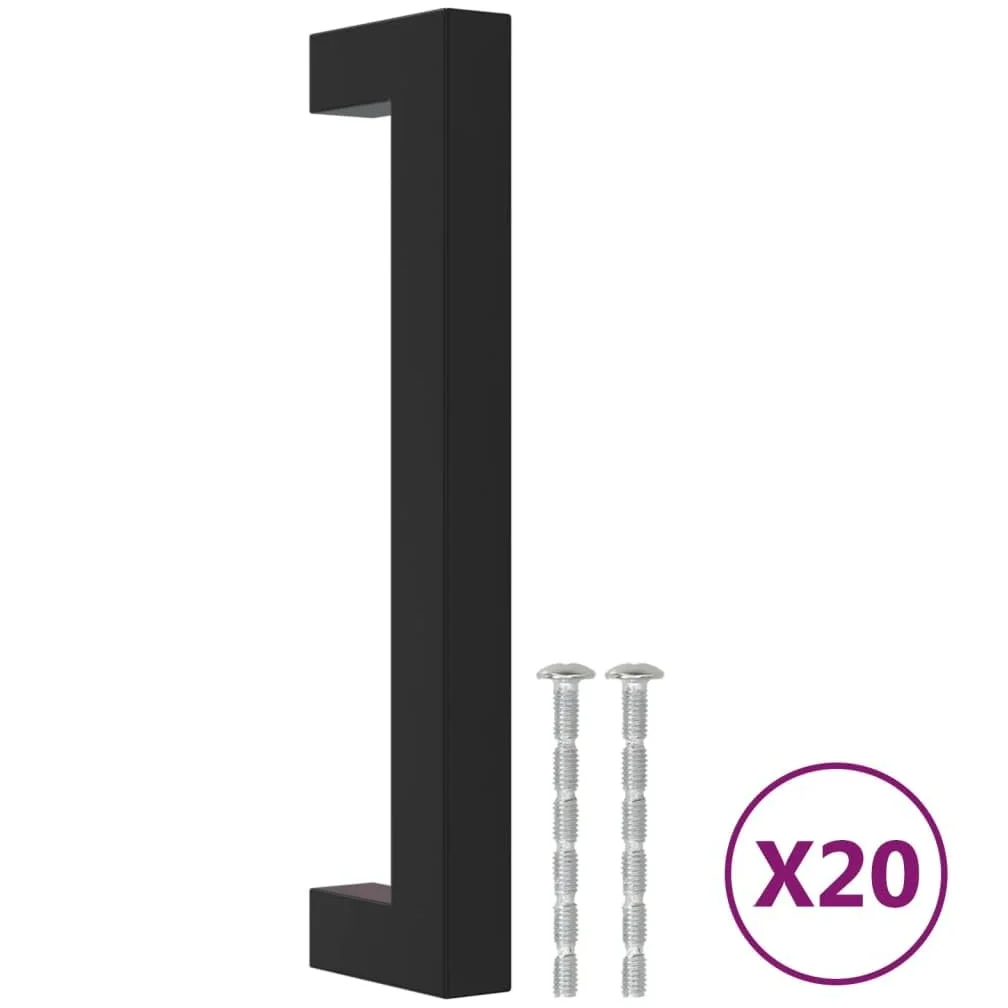 Maniglie per Mobili 20 pz Nere 128 mm in Acciaio Inox,Maniglie Moderne,Maniglie Cassetti,Maniglie per Mobili-3203653