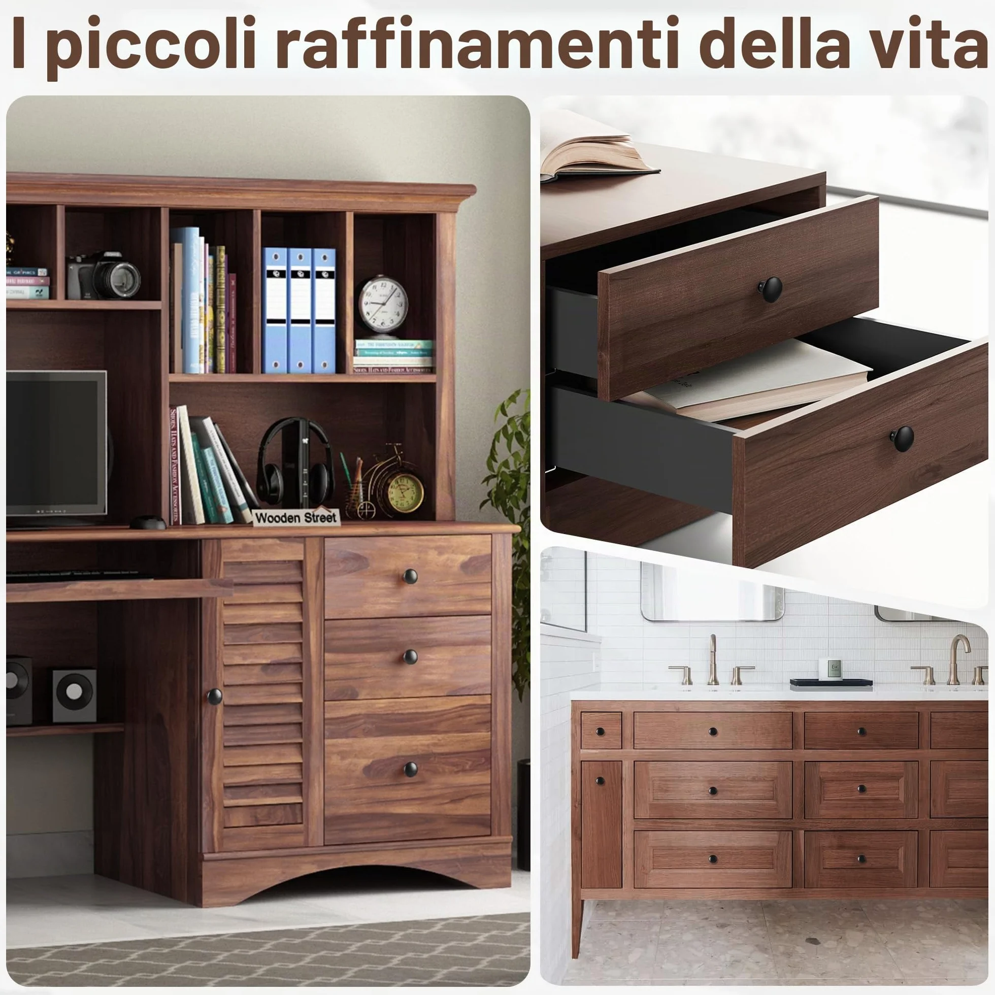Vortix 15 pezzi Pomelli per Mobili Vintage Maniglie Armadio Cucina Metallo Cassetti Comò