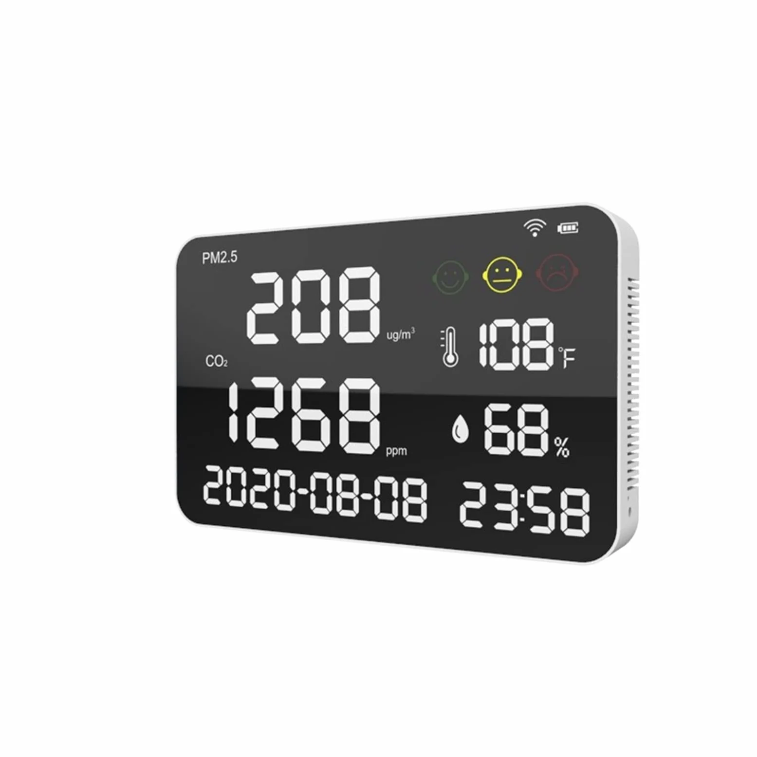 Rilevatore di Gas, Display a grande schermo Europa, America e Giappone Rilevamento anidride carbonica montato a parete CO2. Monitor di concentrazione