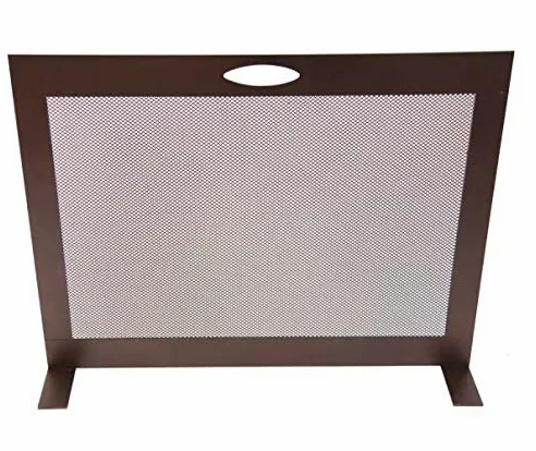 PARASCINTILLE RETTANGOLARE 'DESIGN' IN FERRO BATTUTO CM.60X46 colore ruggine