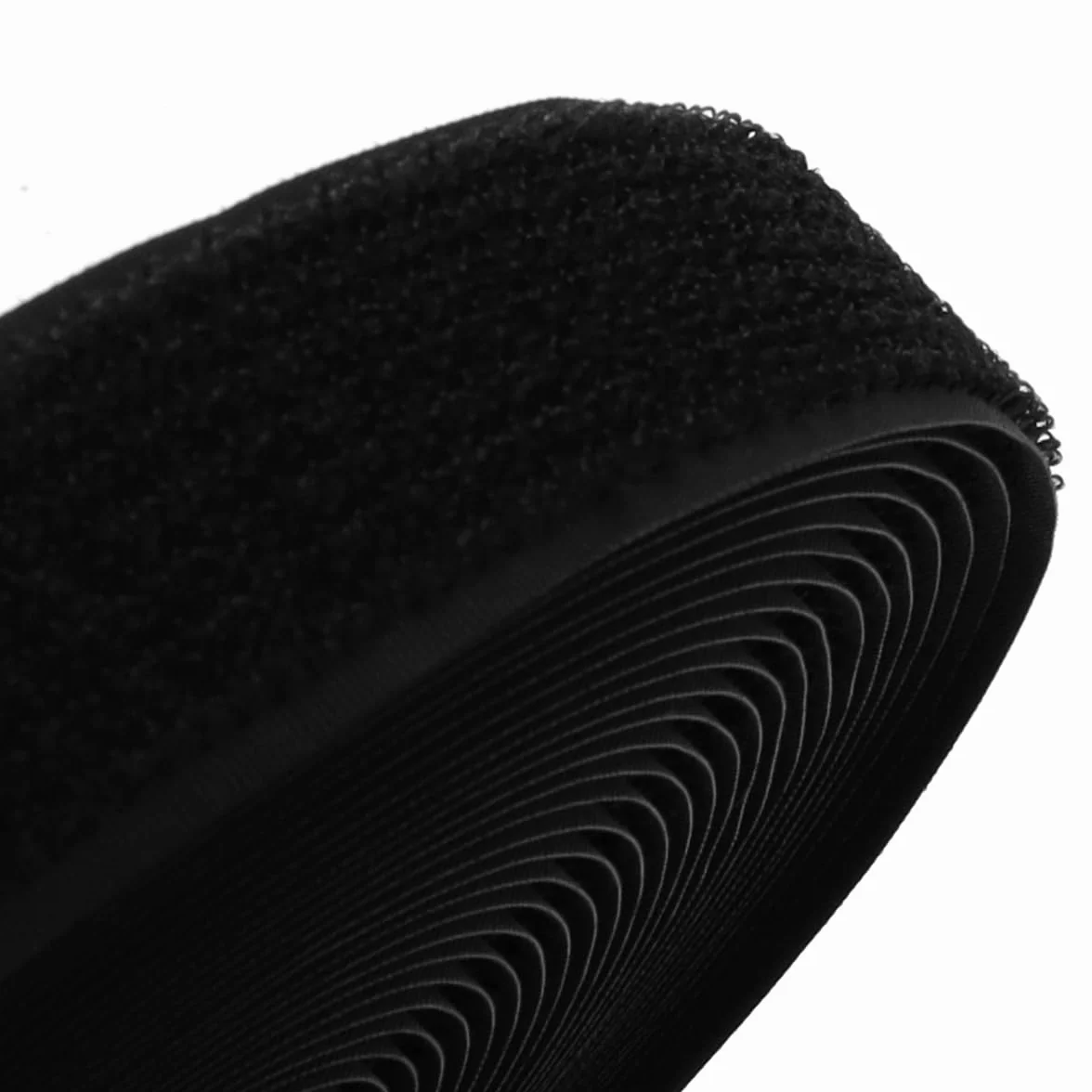 Fettuccia Nylon Resistente 10m con 50 Fibbie Chiusure Strappo Fascette Fermacavi Riutilizzabili Nero