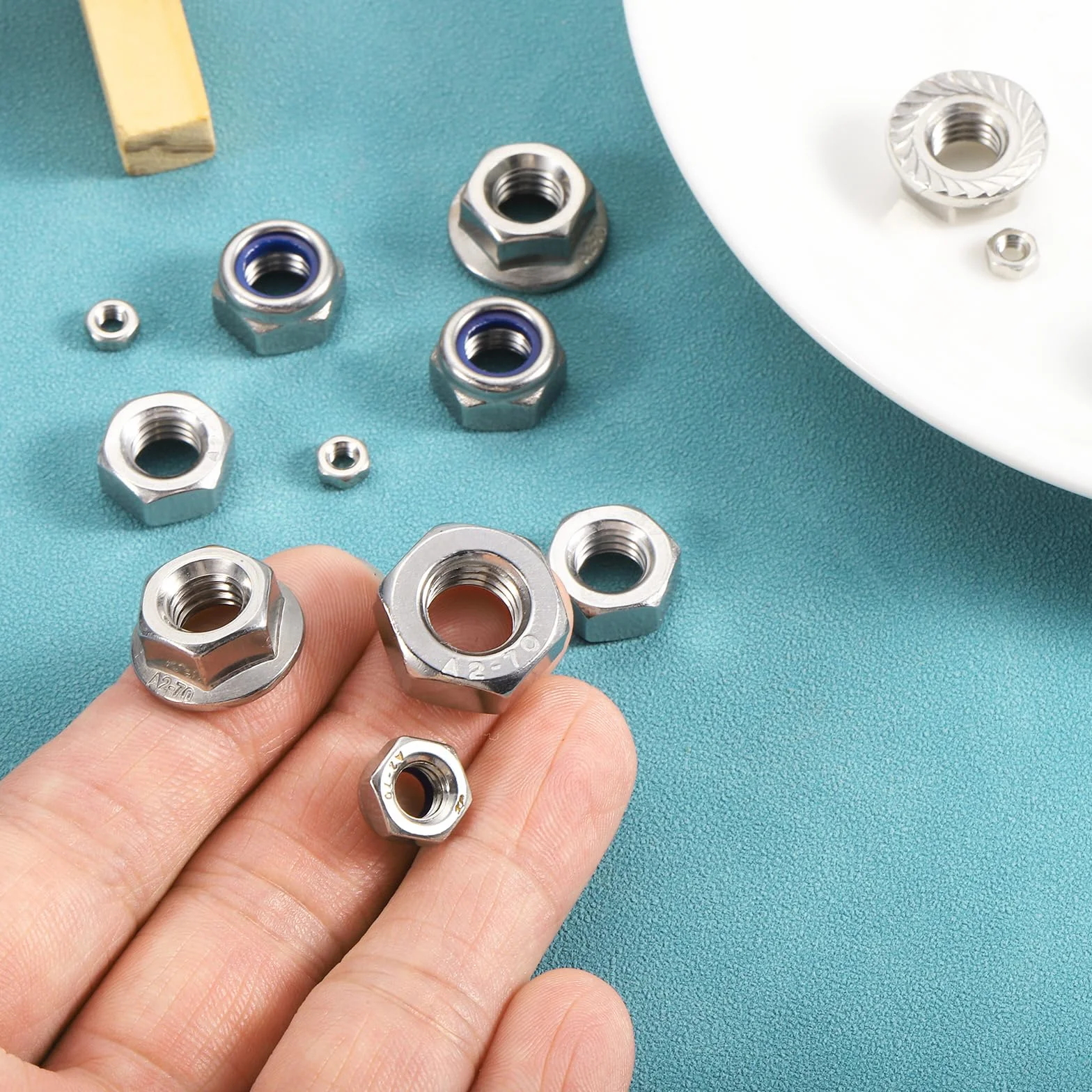QUARKZMAN M10x1,5mm Nakrętka Sześciokątna 304 Stal Nierdzewna Lewa 10szt