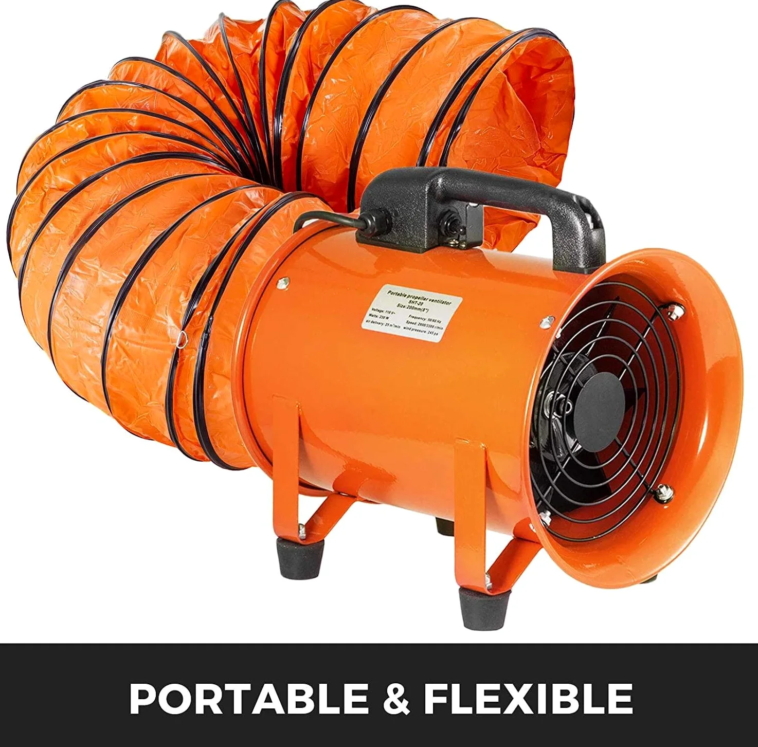 Condotti Tubo Flessibile in PVC ø 200/300/400/500/600 mm Lunghezza 5m/10m Forte Condotti Tubo Ventilazione Flessibile in PVC Tubo Cappa per Aerazione Domestica Hydroponics,10M-diam:400mm