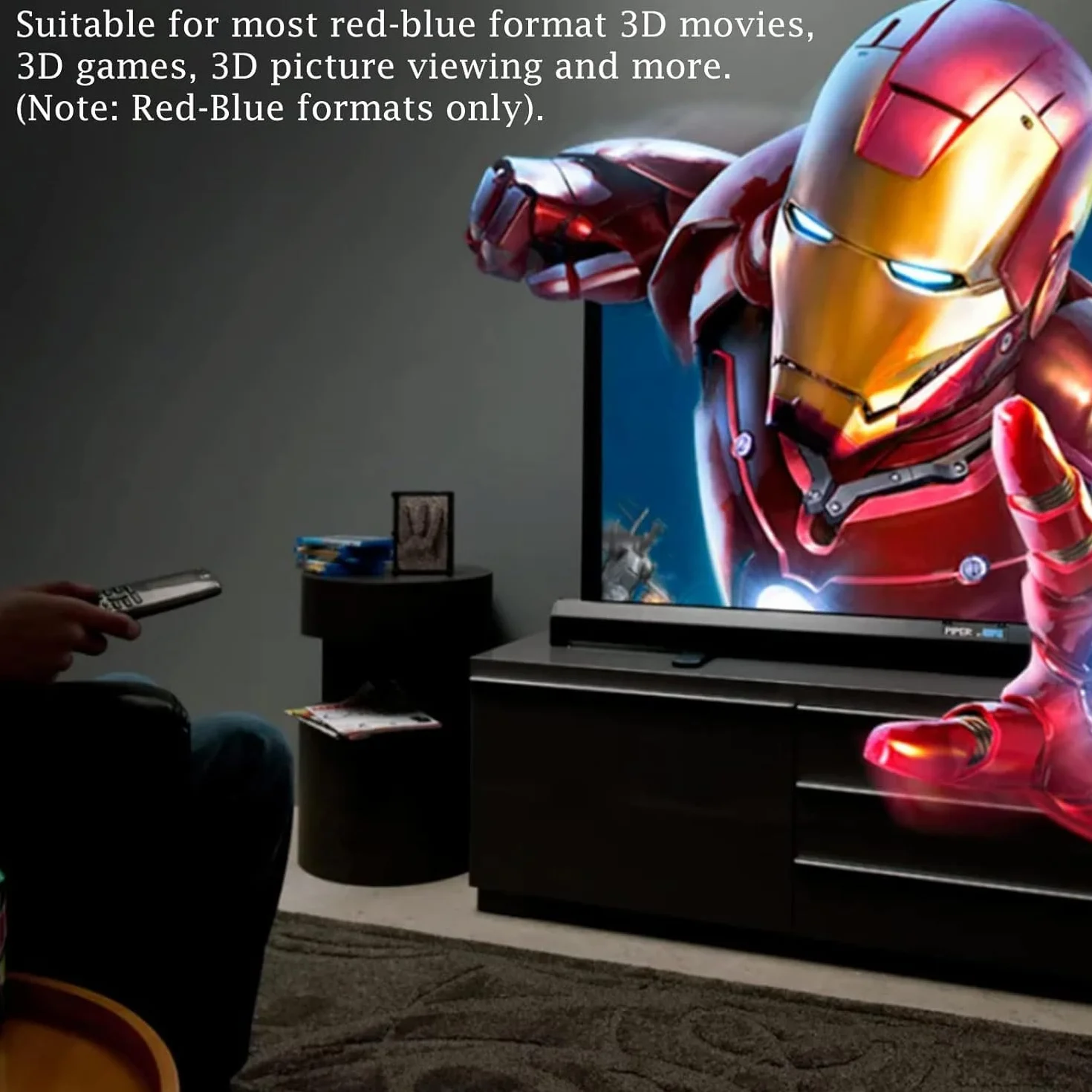 Occhiali 3D rosso-blu – Occhiali 3D per film, giochi e immagini in formato rosso-blu compatibile con monitor PC, televisori e proiettori, occhiali home theater, 16 pezzi