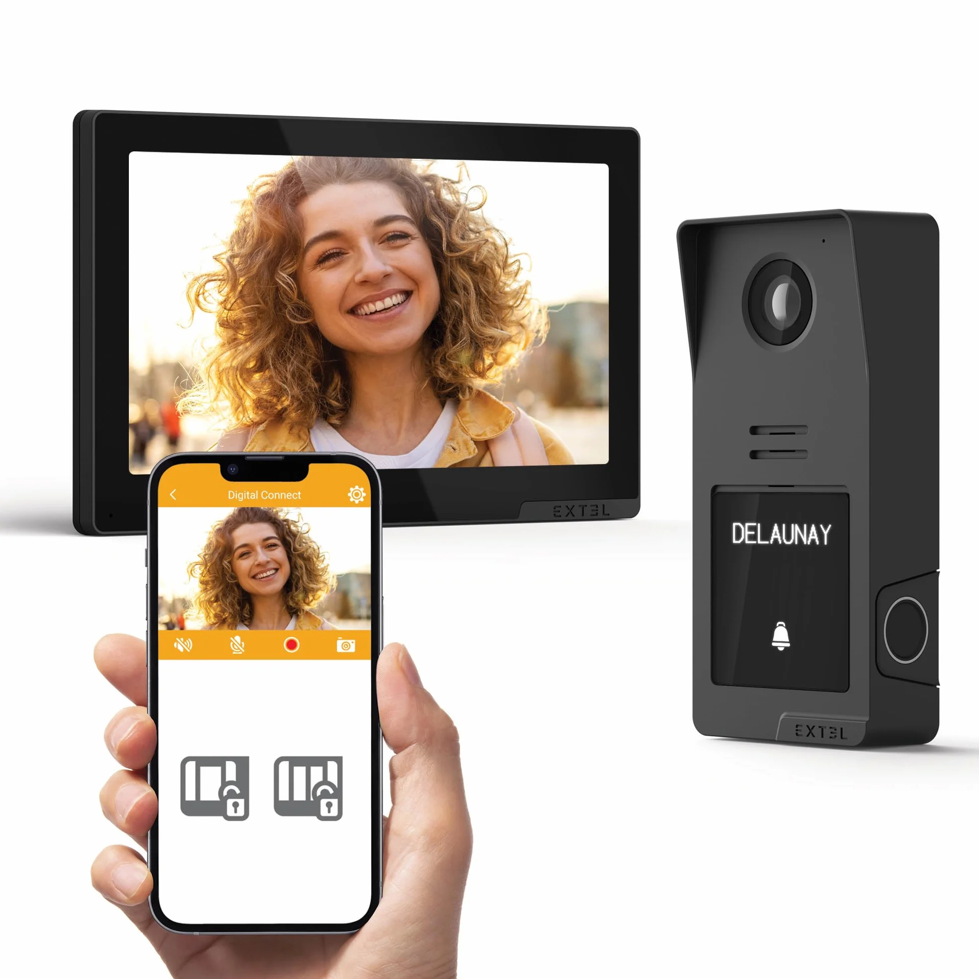 Extel - Videocitofono cablato collegato con accesso tramite impronte digitali - Digital Connect - Extel - 720335 -