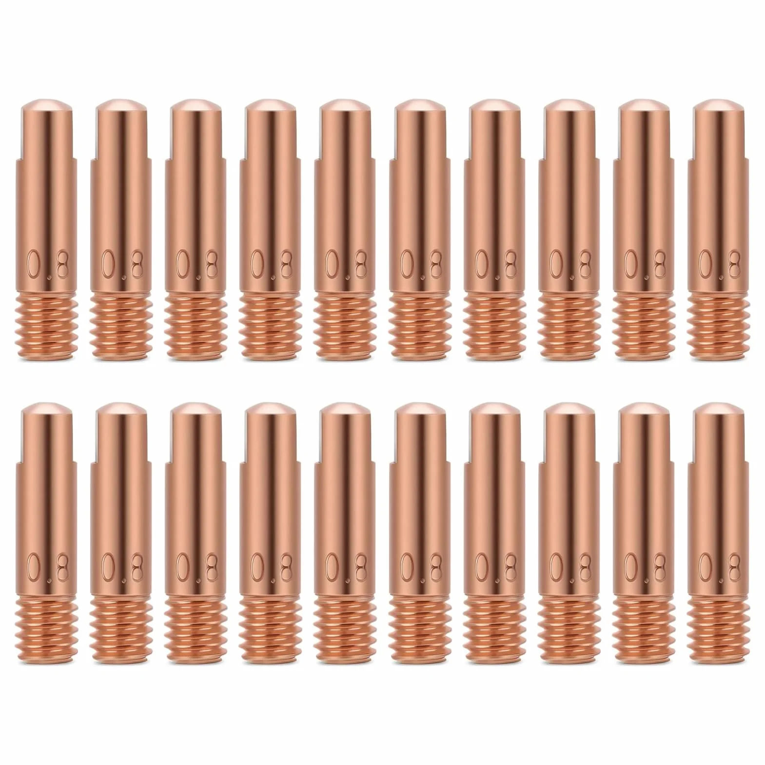 Punta Guidafilo MIG MAG 15AK M6 0.8 mm Rame, Ugelli Saldatrice per Saldatura a Gas