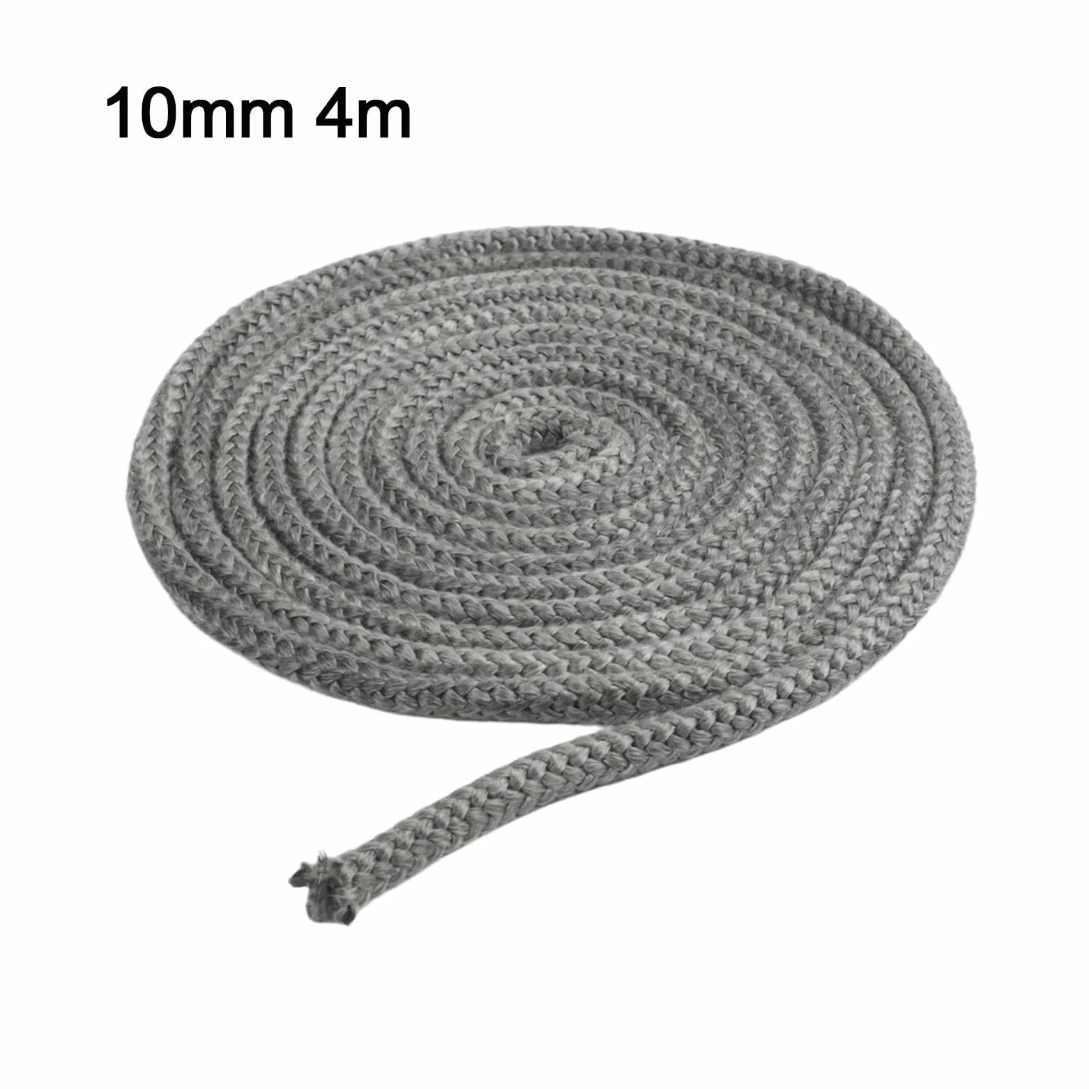 Guarnizione Porta Corda sigillante in fibra di vetro | For porta stufa a legna nera diametro 10 mm(10mmx4m)