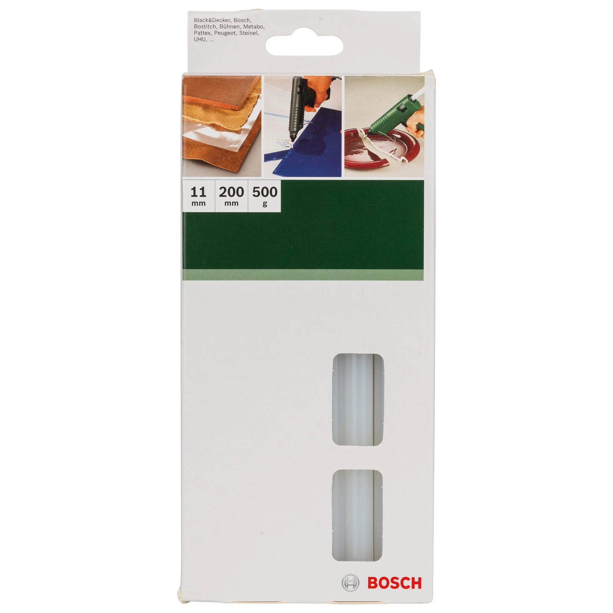 Bosch Stick di Colla Trasparente Ø 11 x 200 mm 500g Accessori per Pistola Incollatrice a Caldo