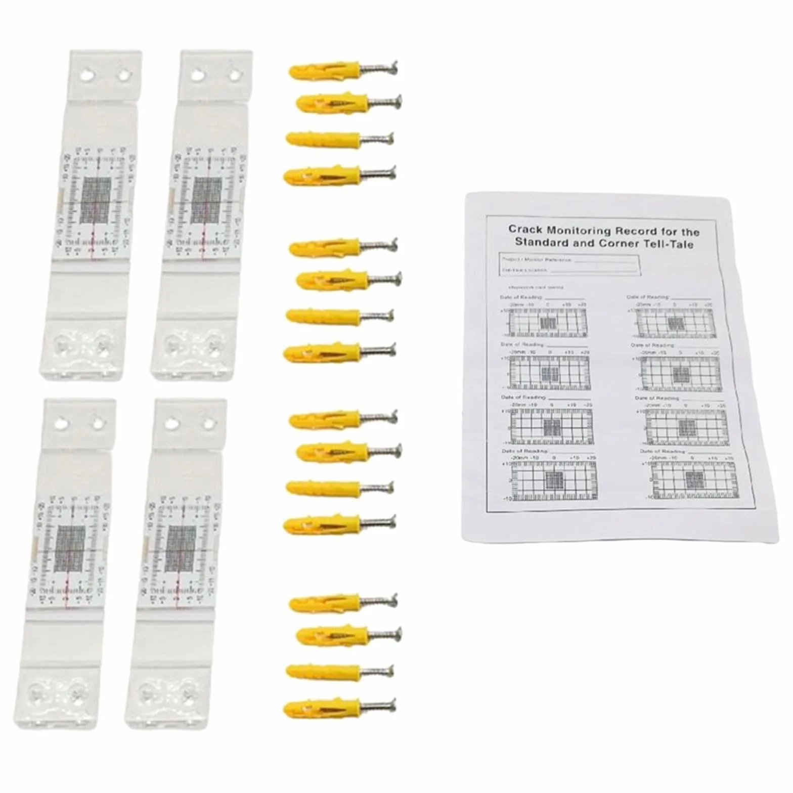 Crack Gauge Monitor Heavy Duty Building Crack Monitor Per Muratura Calcestruzzo E Stucco
