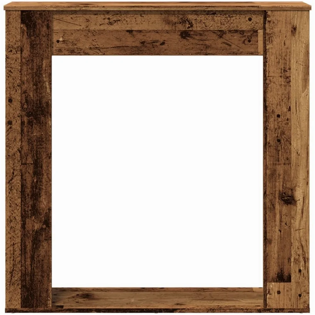 Cornice per camino, effetto legno antico, 100 x 20 x 100 cm, per soggiorno