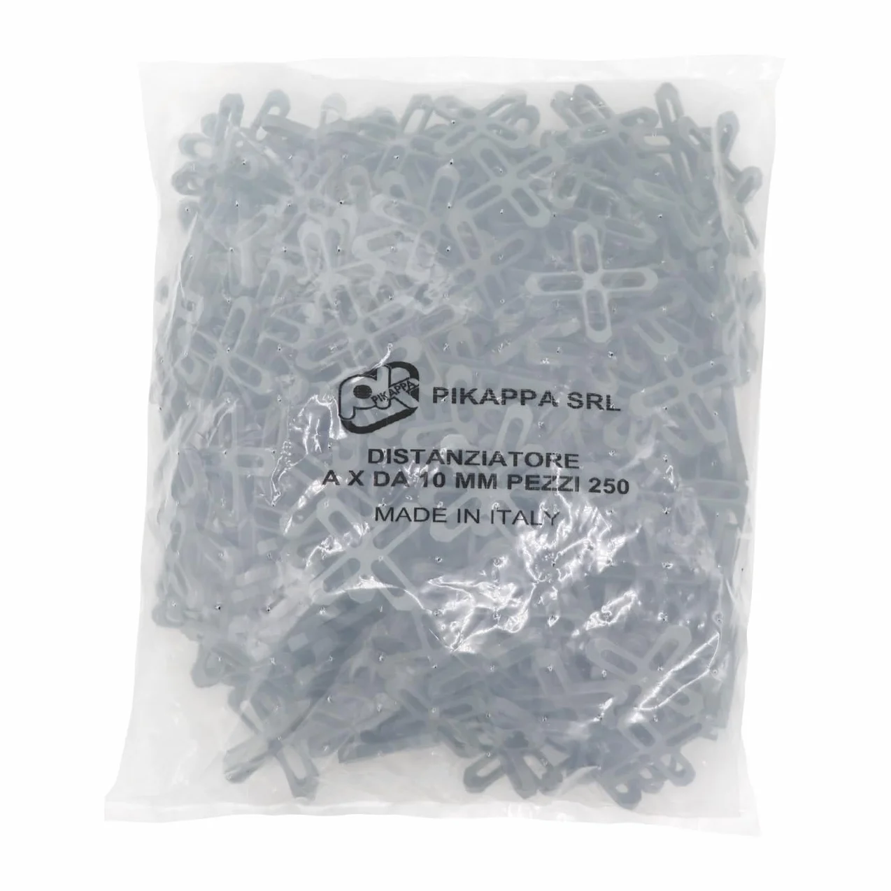 Distanziatore a croce 10 mm per piastrelle Grigio 250 pezzi