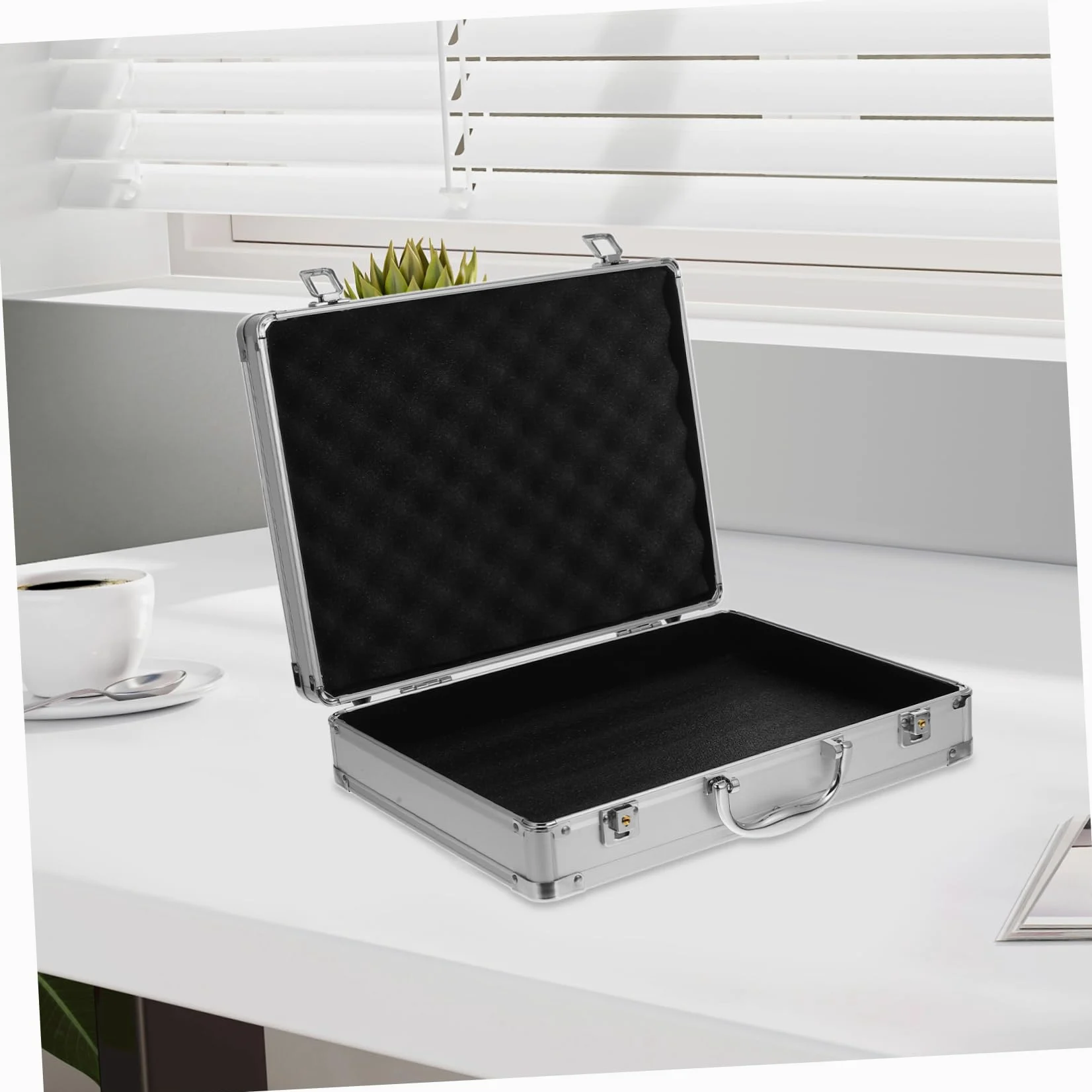 NUOBESTY Degli Attrezzi Multifunzionale in Alluminio Scatola Immagazzinaggio Capacità Maniglia Rinforzata Organizer Per Utensili Portatile Valigetta Per Trasporto Degli Attrezzi e