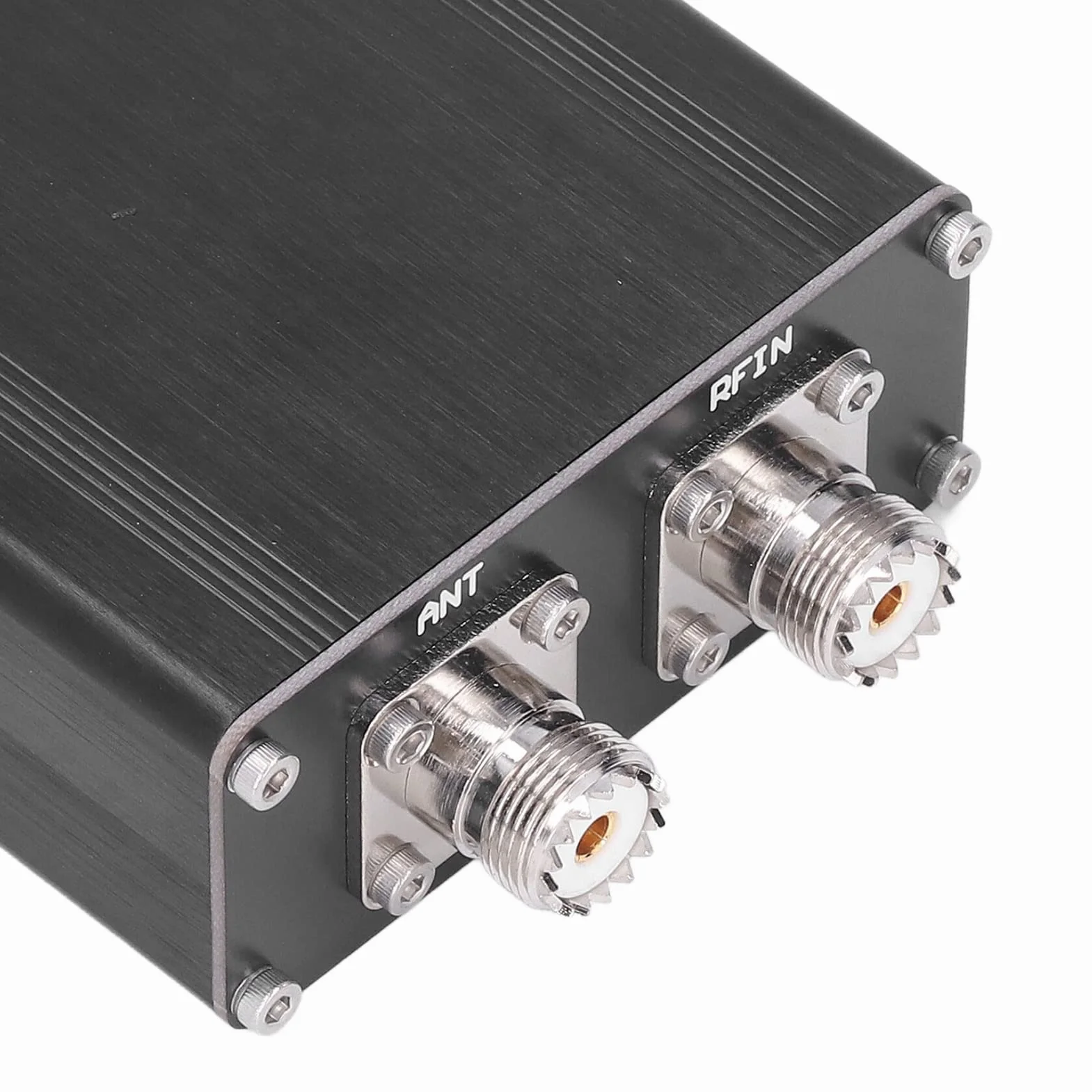 Sintonizzatore automatico dell'antenna ATU-100 1.8-50MHz, sintonizzatore automatico dell'antenna a onde corte aperto da 100W, tester in lega di alluminio OLED da 0,95 pollici con alloggiamento