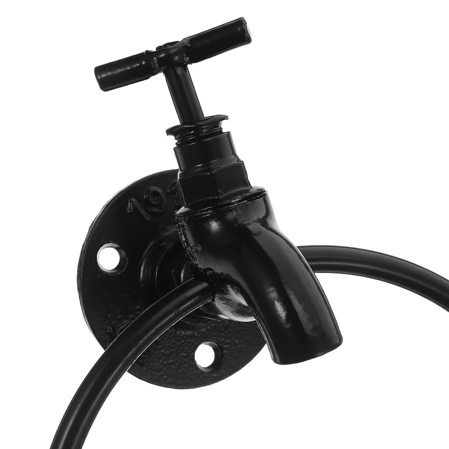 Alipis Portasciugamani a parete: portasciugamani rotondo - a parete - robusto per bagno, cucina, bagno, nero
