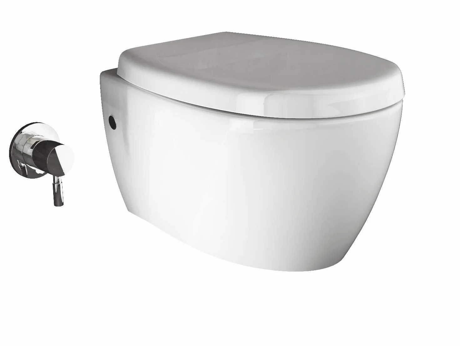 Aqua Bagno WC Taharet sedile per WC da doccia Soft Close sospeso con funzione bidet e sciacquone profondo ceramica