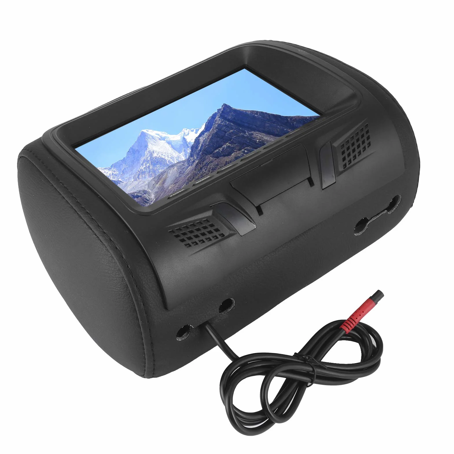 Lettore DVD per poggiatesta per auto, Lettore video per poggiatesta per auto HD da 7 pollici con supporto per poggiatesta e Bluetooth, Monitor per poggiatesta per auto multifunzione per video, giochi
