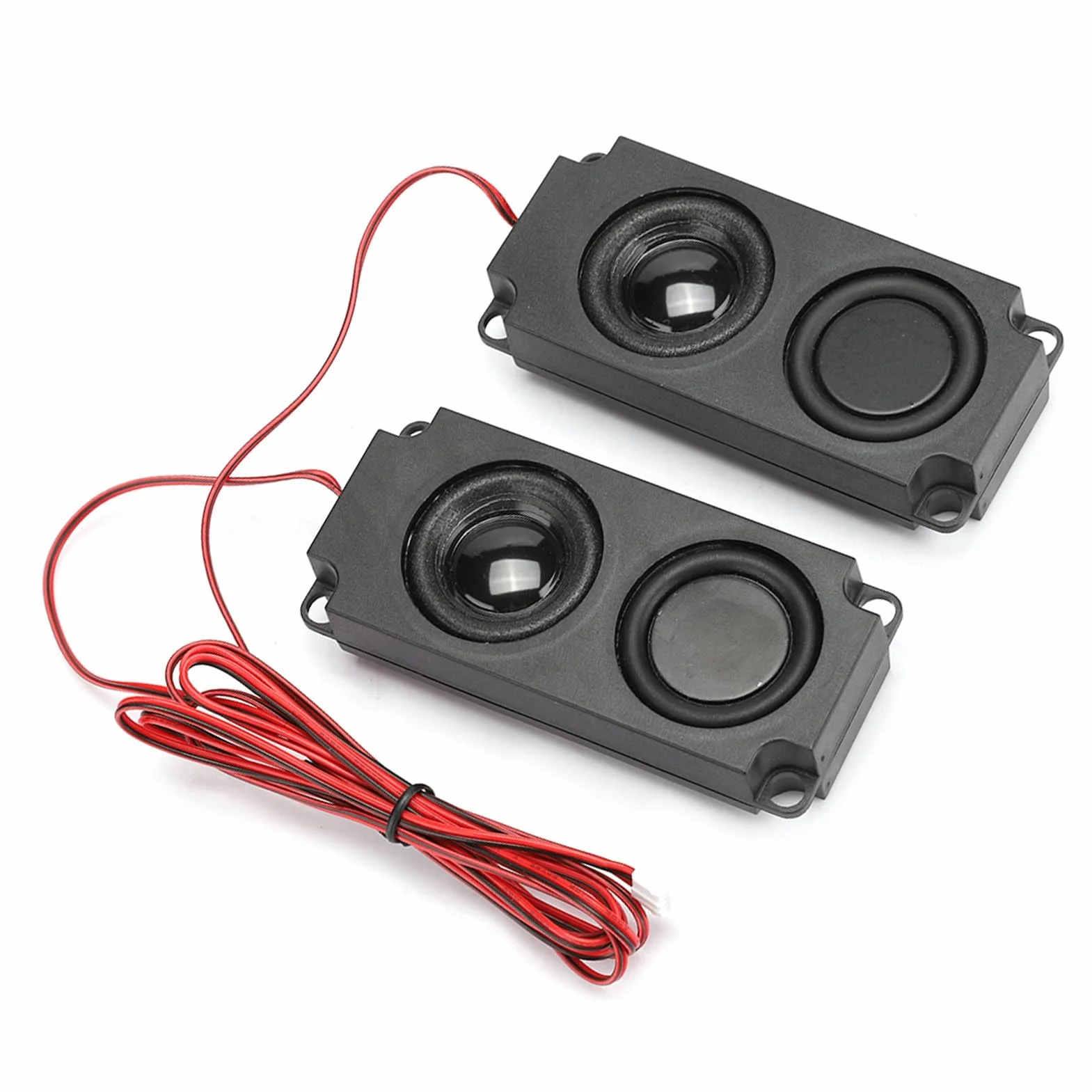 FILFEEL Doppio Altoparlante Magnetico Portatile con cavità per Bassi Pesanti da 40 Mm 8Ω 5W per Monitor TV, Poltrone Massaggianti per Divani, ABS 99x45x21mm (2 altoparlanti)