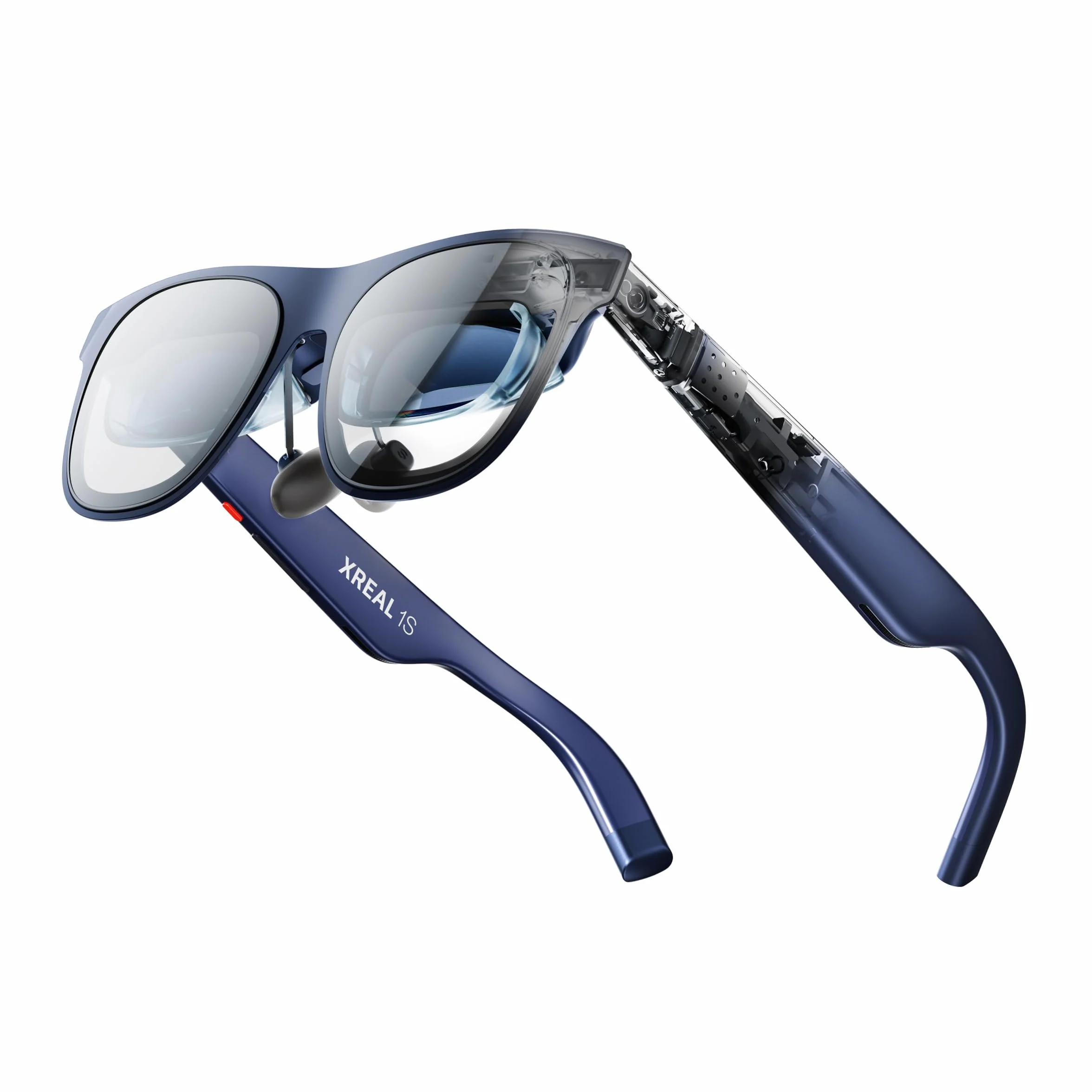 XREAL 1S Occhiali AR, Schermo Virtuale da 500", Occhiali Intelligenti con FOV 52°, 3DoF Nativo, REAL 3D, Chip X1, Compatibili con Tutti i Dispositivi USB-C DP iPhone 17/16/15 Cobalt