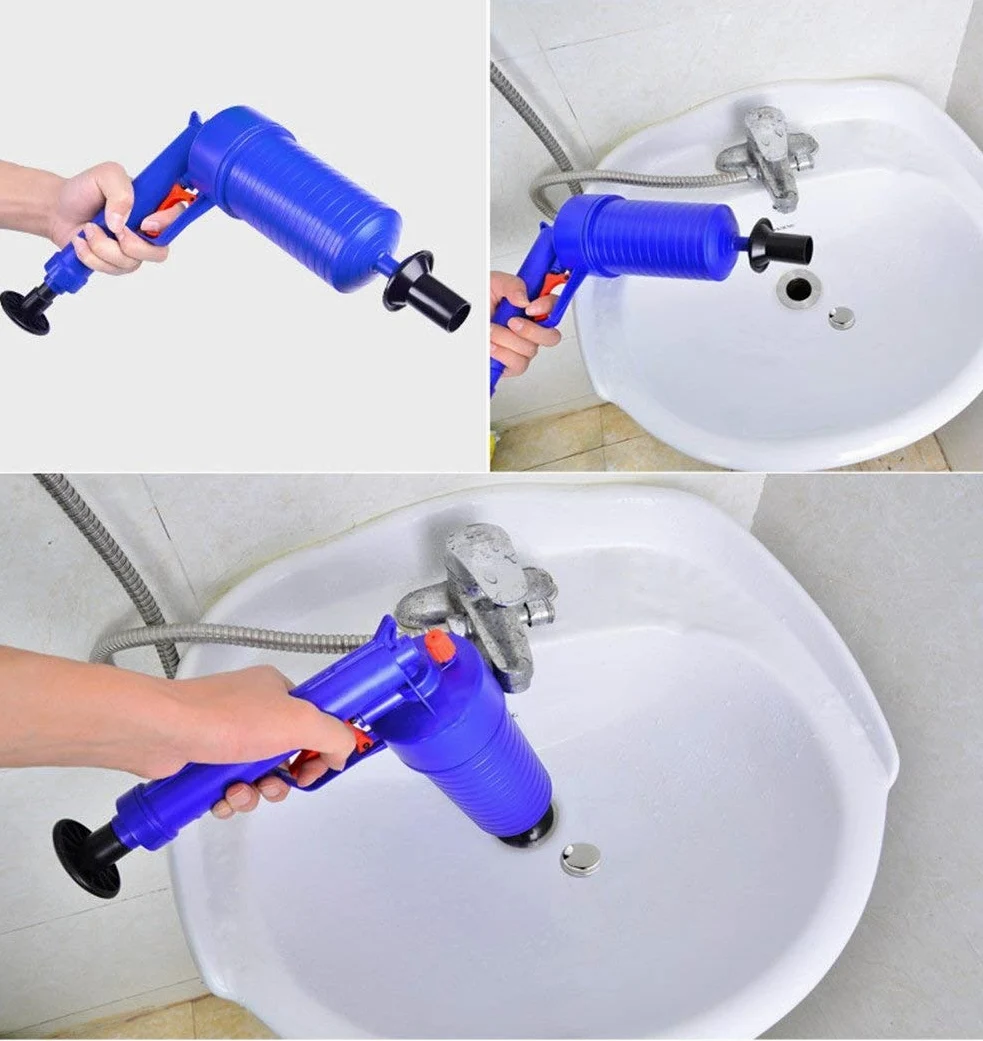 Pistola sturalavandini Aria compressa sturalavandino Pompa sturalavandini Professionale Sturatubature per Vasca da Bagno, Doccia Cucina Clogged Tubo Vasca Lavabo