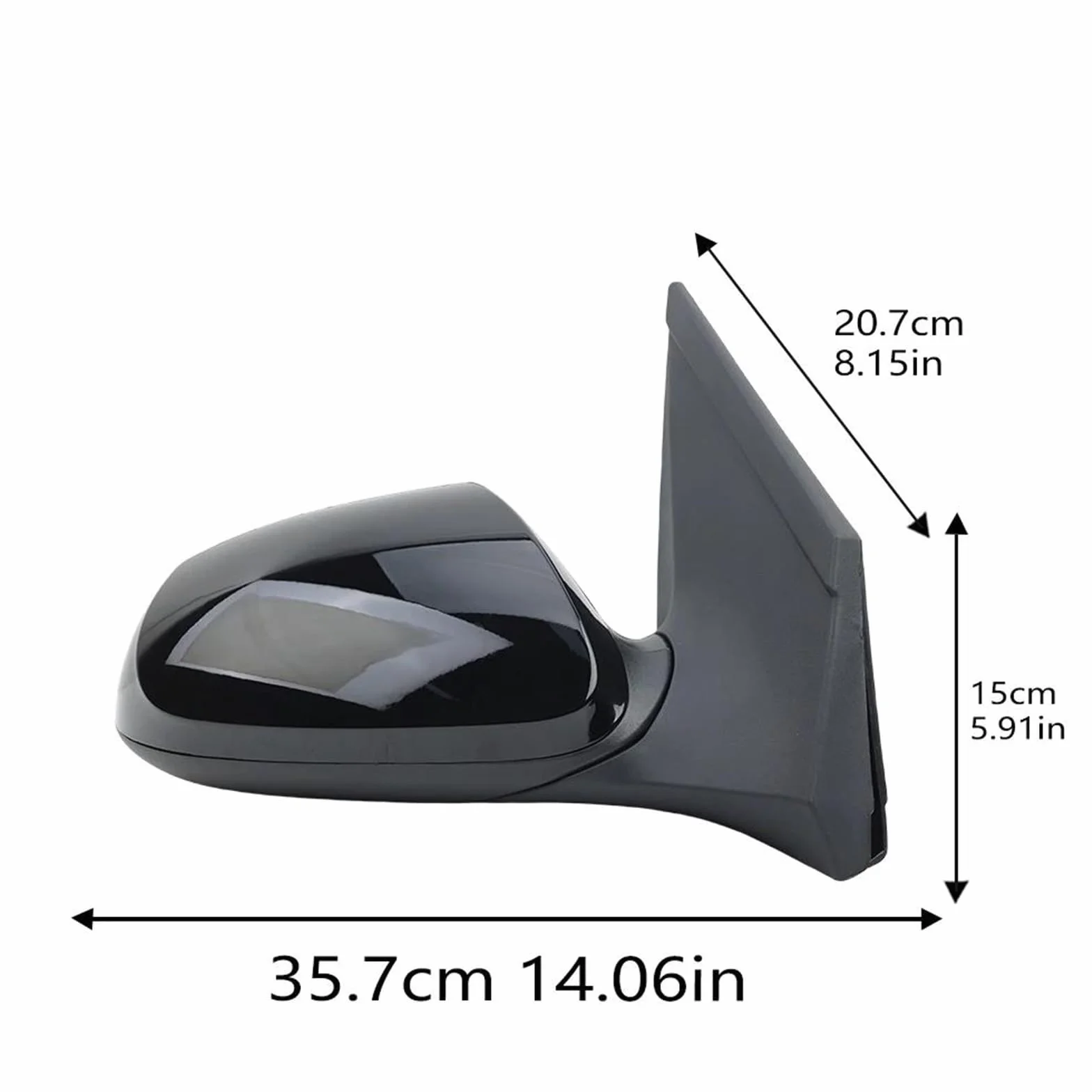 RETROVISORE Elettrico Specchietto retrovisore per Hyundai I10 BA 2013 2014 2015 2016 2017 2018 2019 2020 specchietti Laterali Pieghevoli manuali Neri(1pc Right)