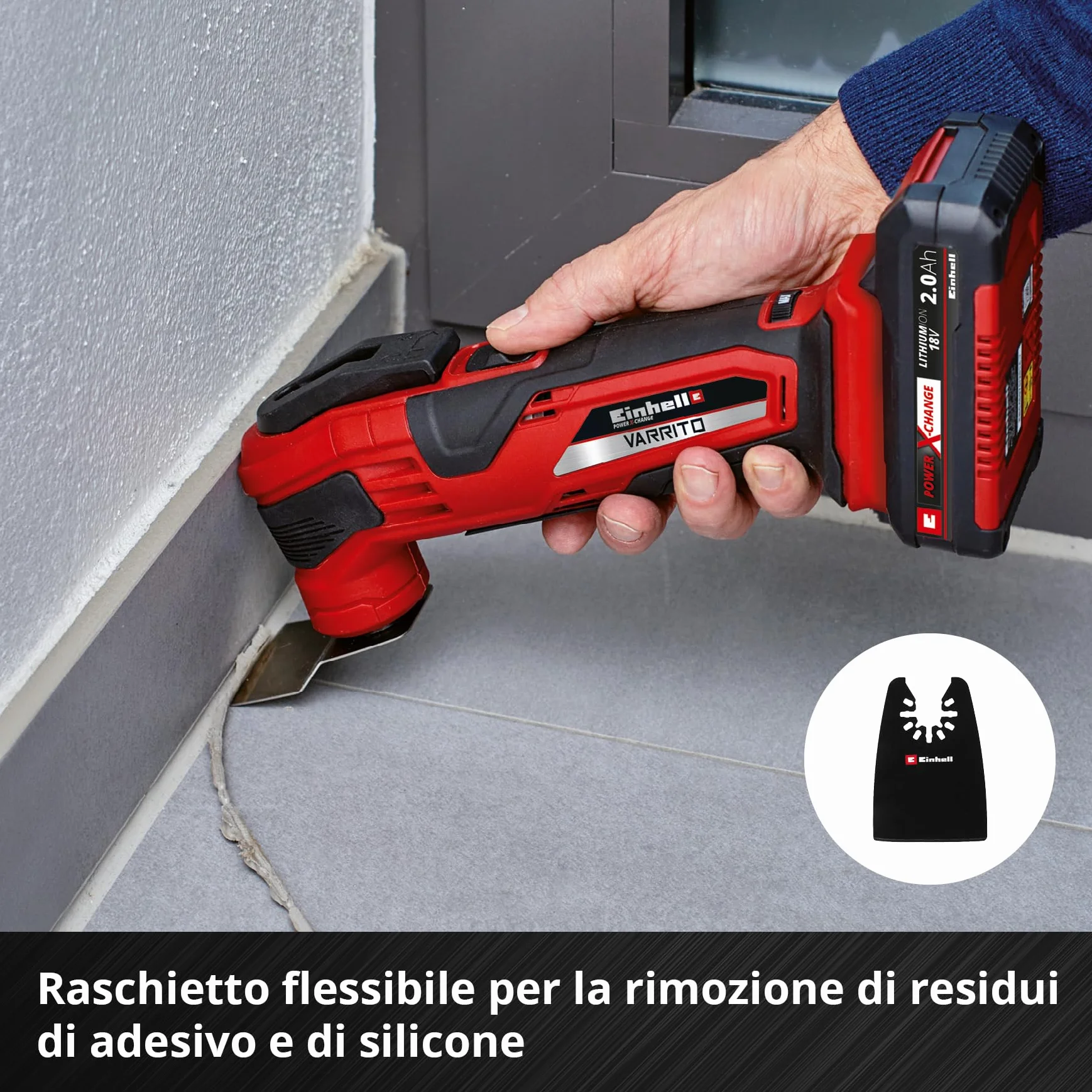 Einhell set multiutensile 6 pz. lama BIM HCS CrV HM raspa delta raschietto