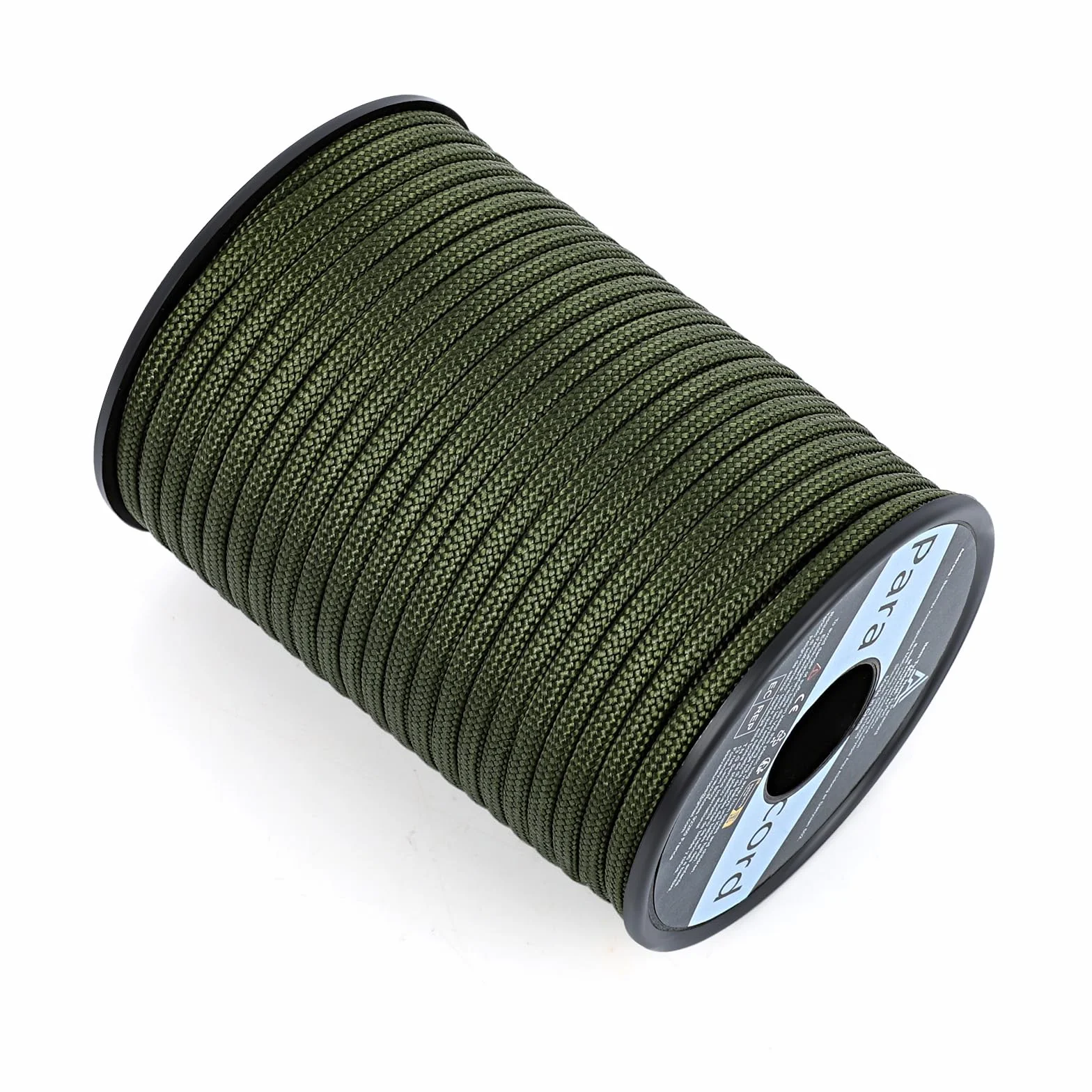 AiQInu Paracord 4mm, 30m Paracord 550 Nylon Corde Paracadutismo 9 Fili Rope, Corda Nylon 250kg Portata, Cordino Resistente per Escursionismo, Campeggio e Fai da Te, Verde Militare