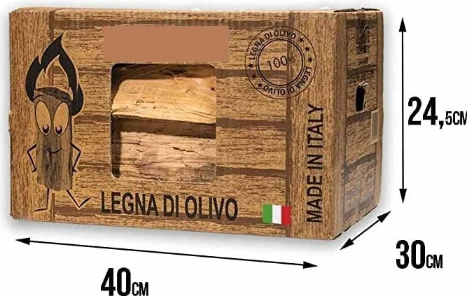 Legna da Ardere di Ulivo Olivo 50 kg per Camino e Barbecue