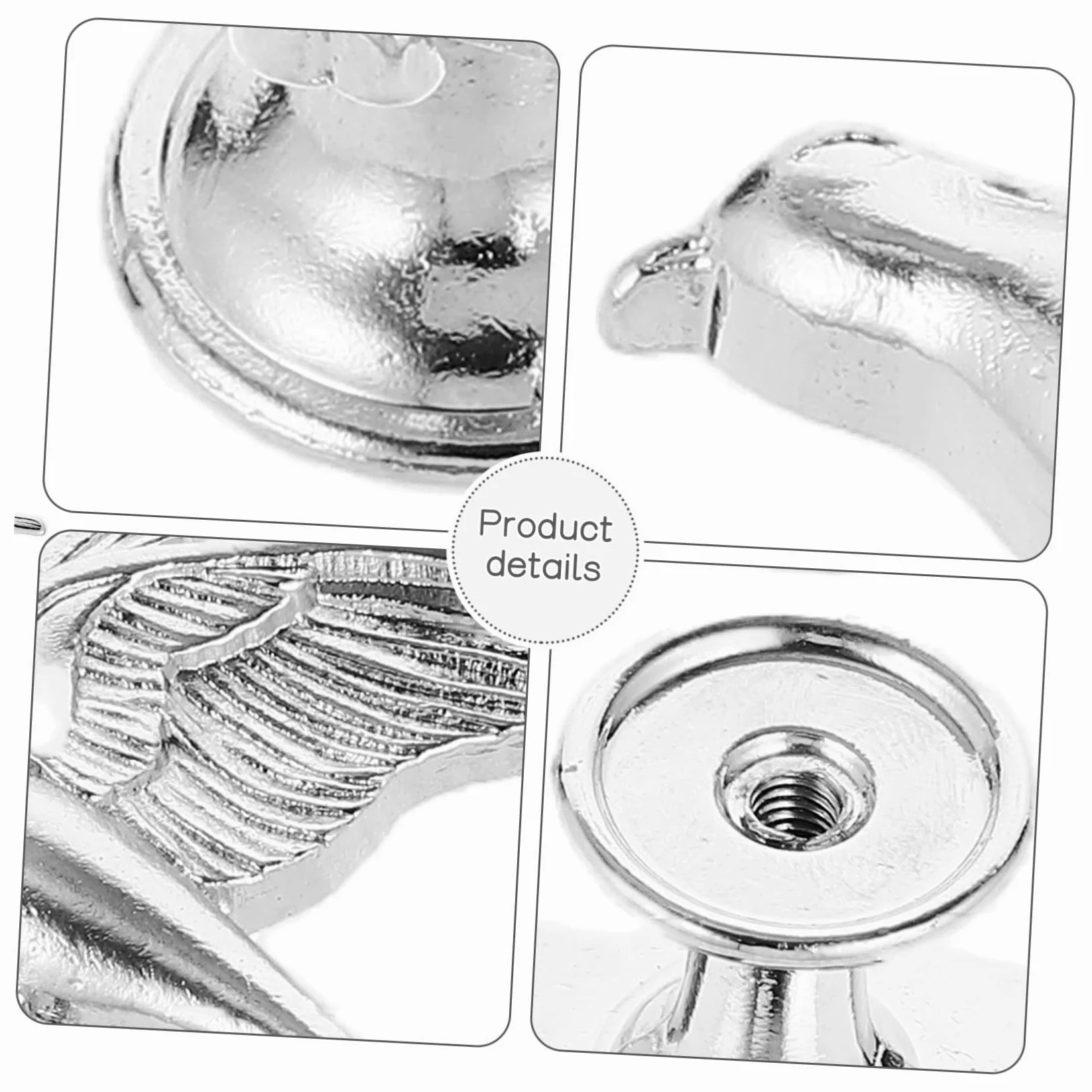 Artibetter 3 Set Di Maniglie Per Mobili in Stile Unico A Forma Di Volante Pomelli in Metallo Finitura Liscia Pomelli Decorativi Per Porte Per La Casa 2 Pezzi * 3
