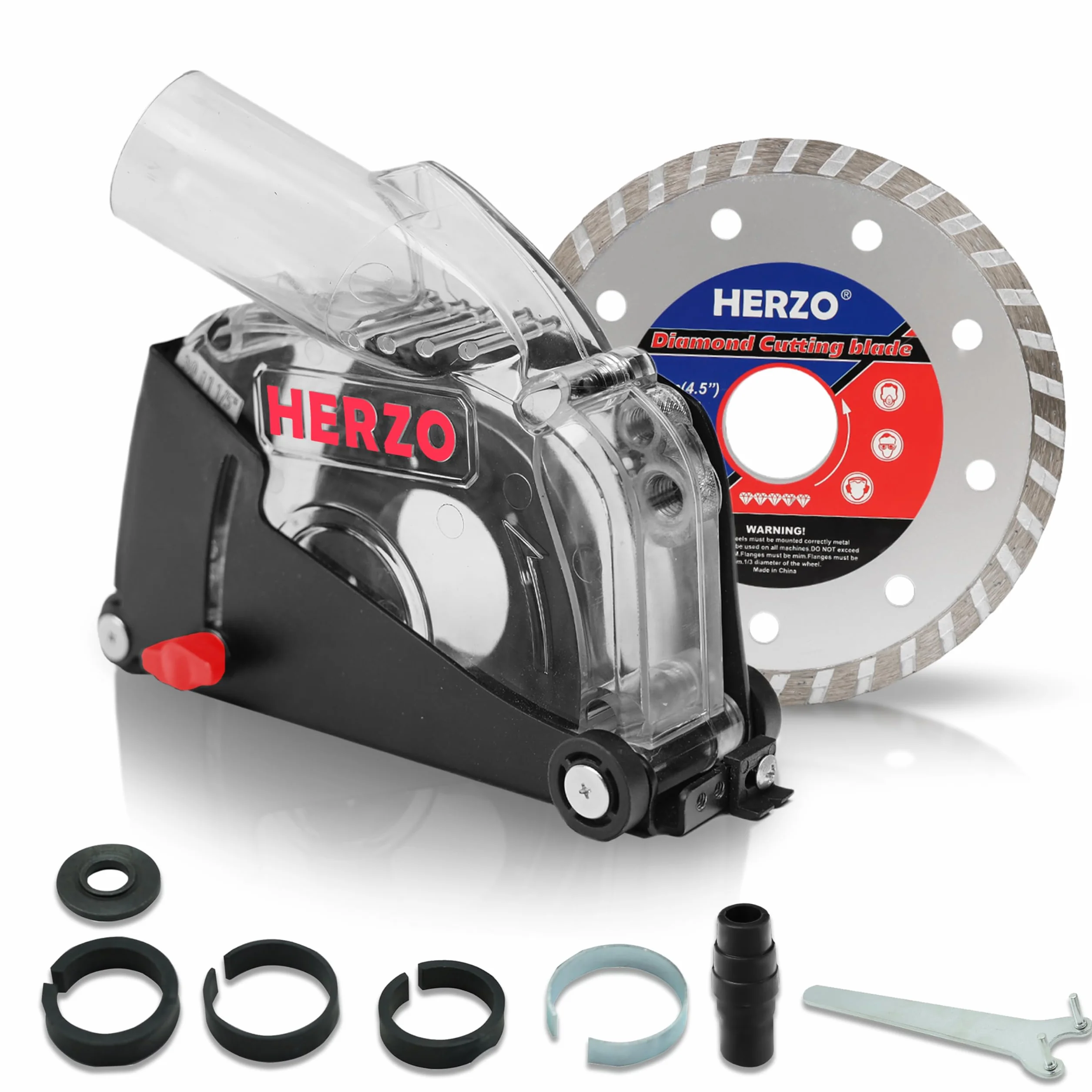 HERZO Cuffia Aspirazione con Slitta 115/125 mm