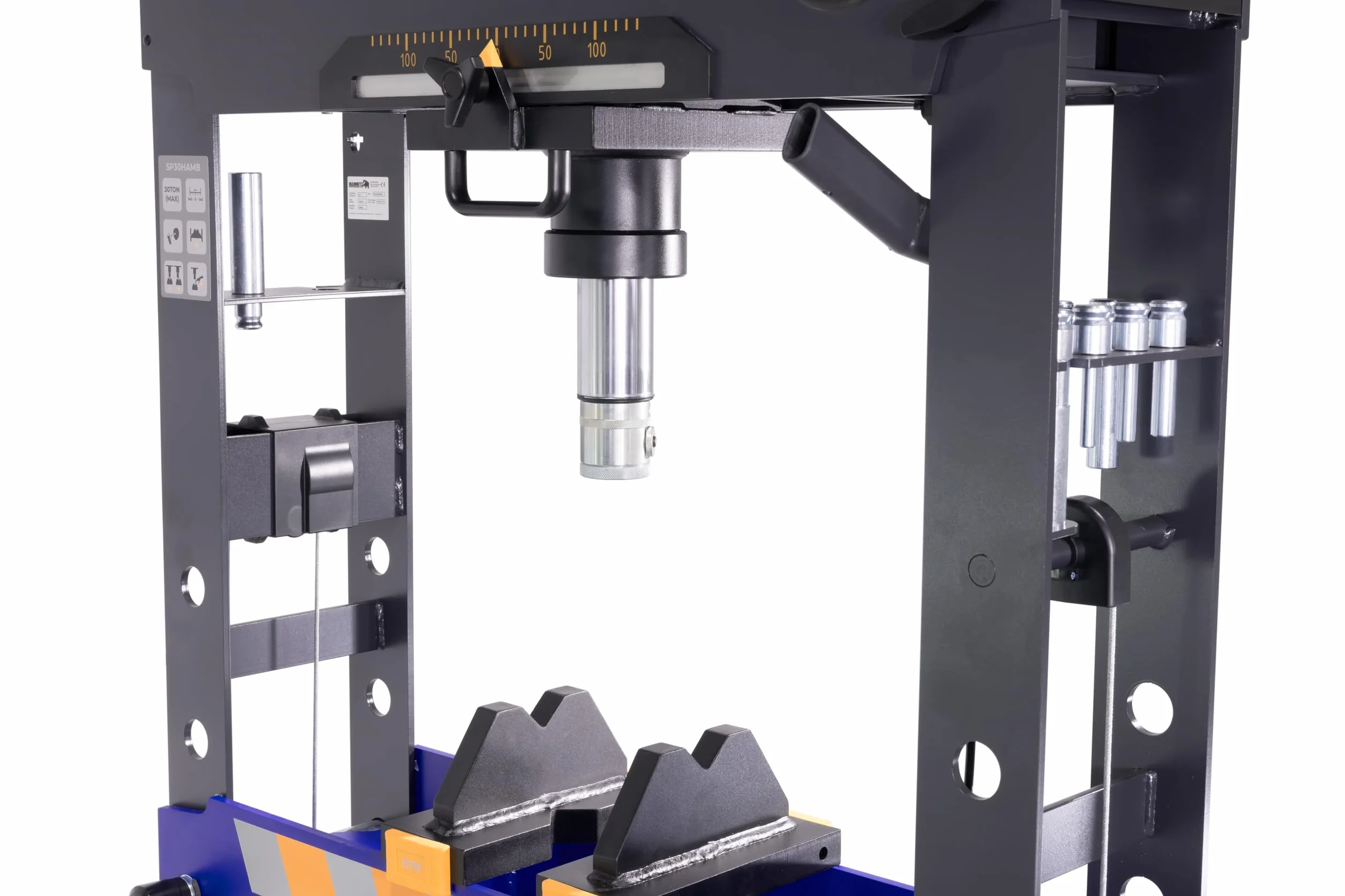 Pressa da officina manuale + pneumatica 30t 00012 750 mm extra larga
