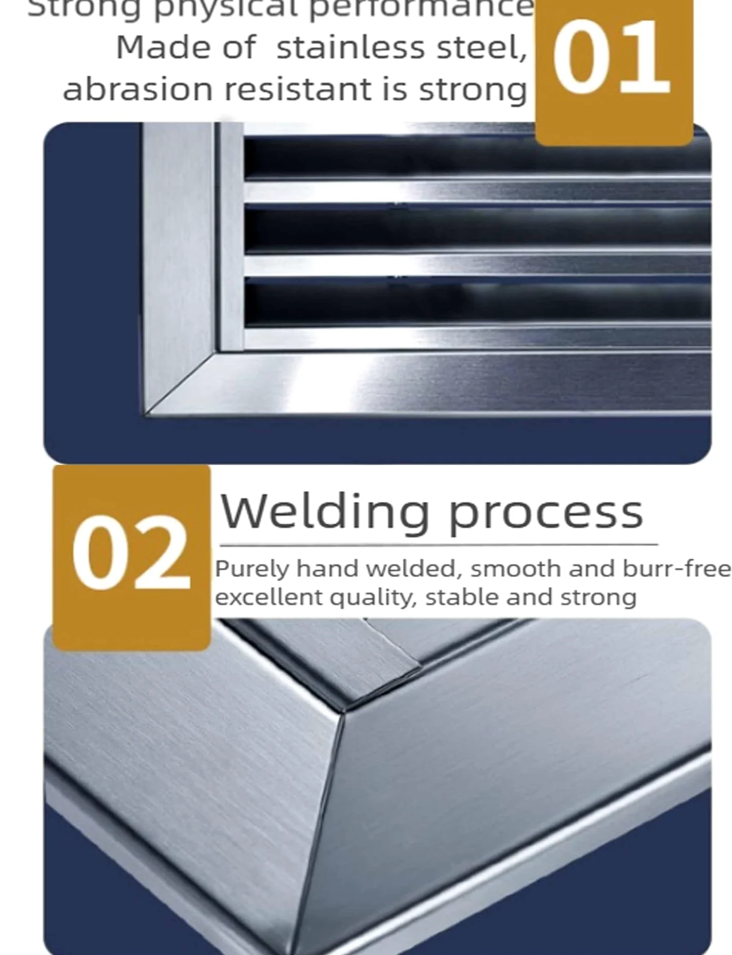 Generico Griglia di Ventilazione Moderna in Acciaio Inox, Decorativa per bocchette di aerazione a soffitto e a Parete, Elegante Accessorio per impianti di climatizzazione, Resistente e Facile da inst