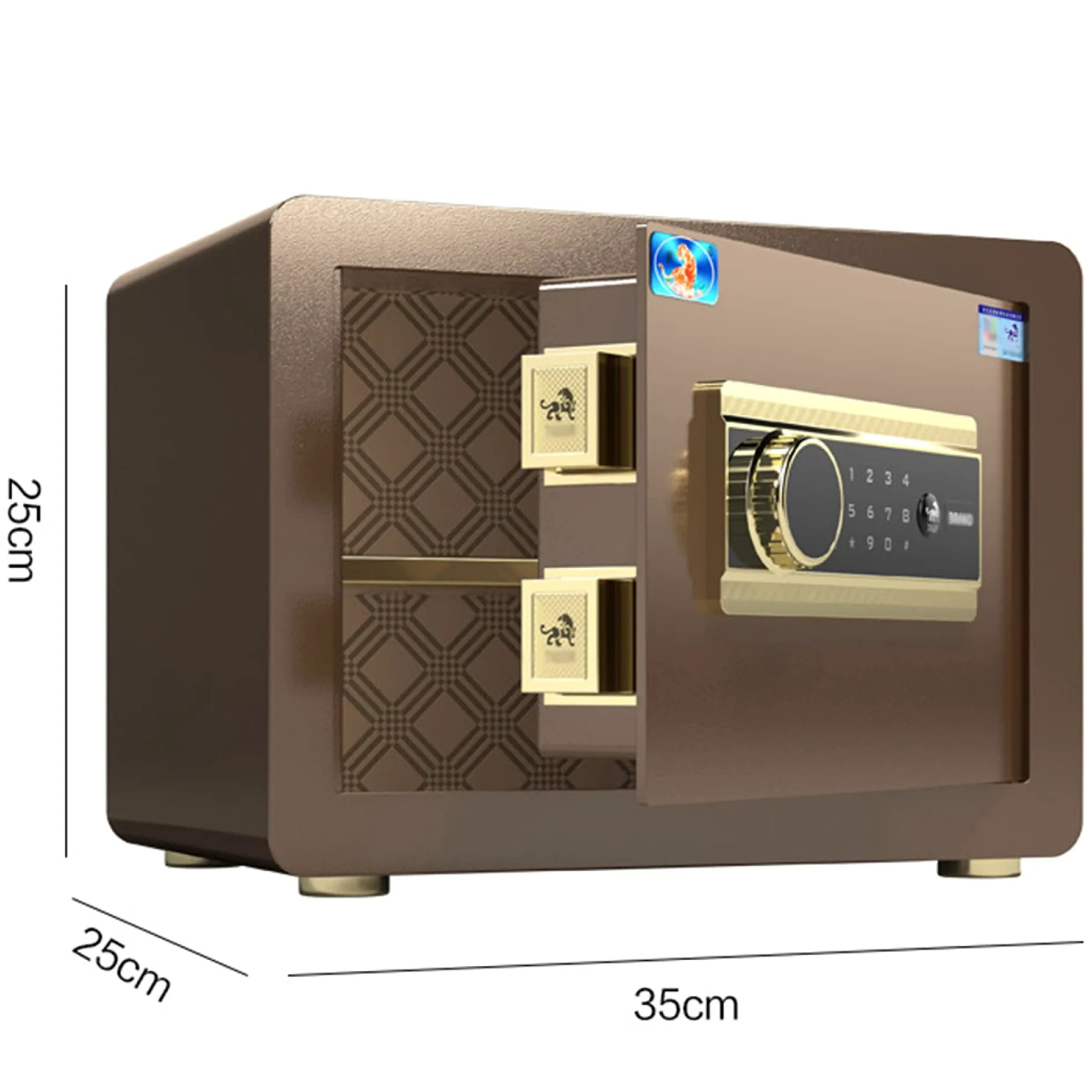 cassaforte, Casseforti da Ufficio, casseforti elettroniche for casa/Hotel/Viaggi(A,35cmx25cmx25cm)