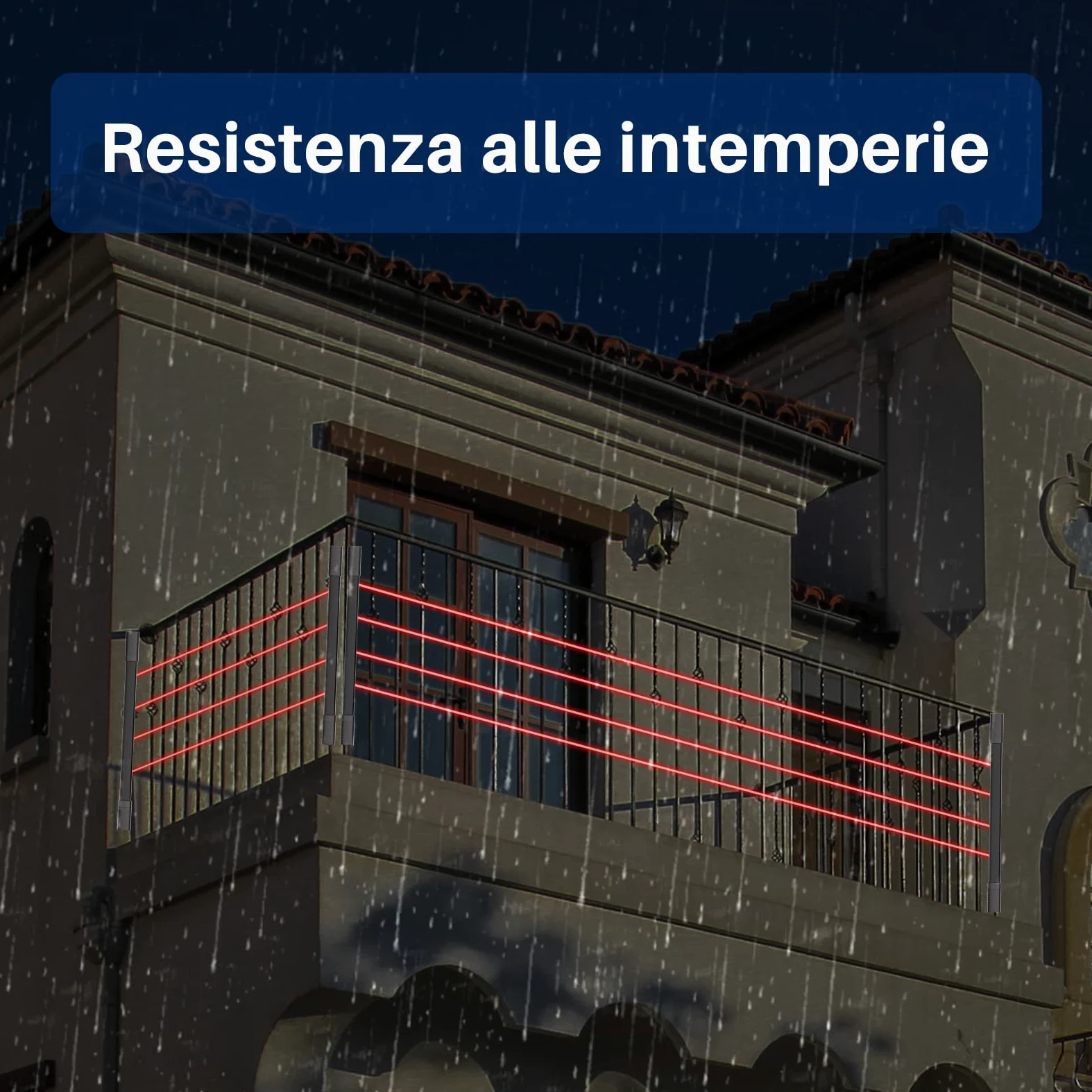 Chuango AID-420 Sensori fascio a infrarossi invisibili - Rilevatore di presenza per recinzioni barriera e porte da garage - Sistema di allarme domestico con distanza di rilevamento 6m