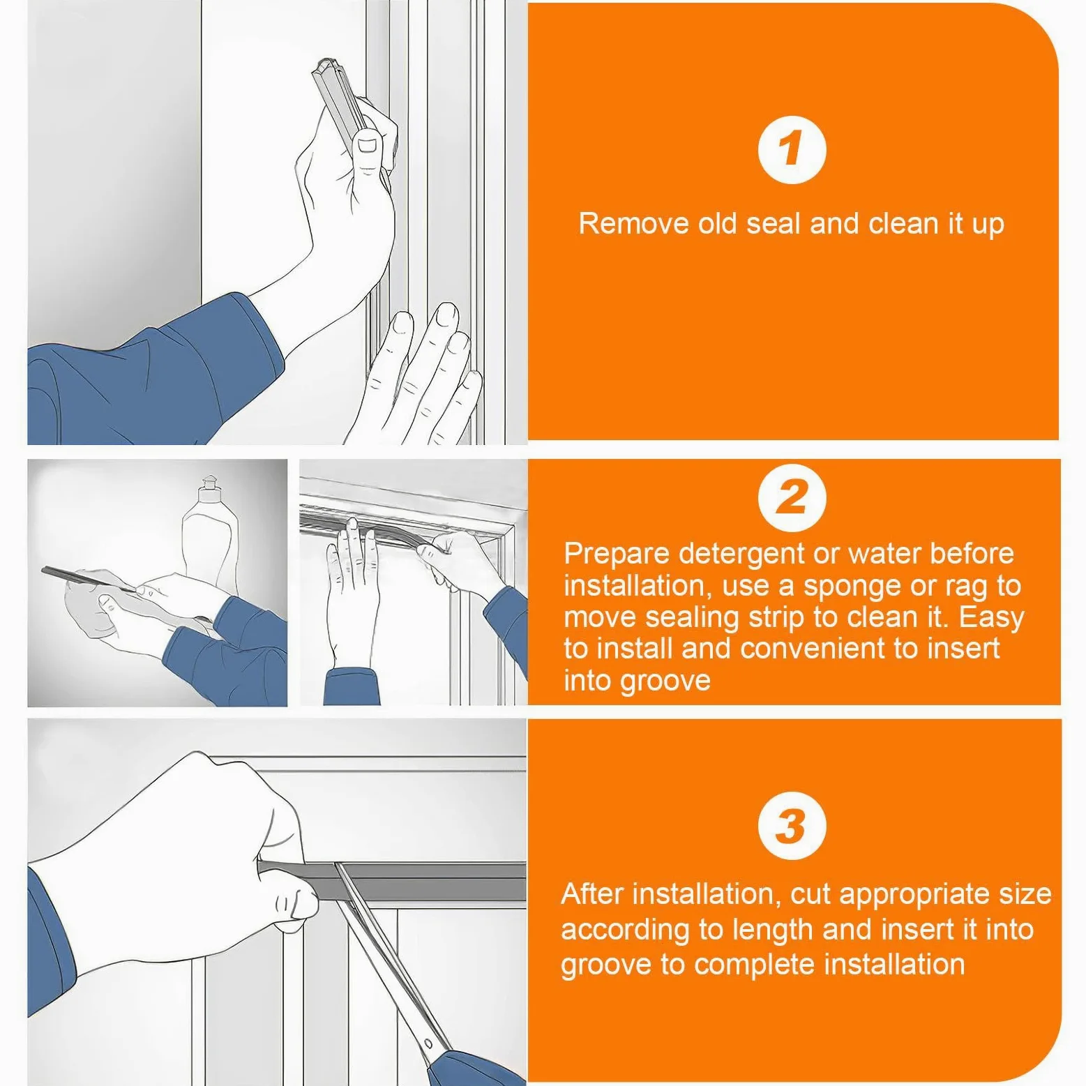 Nastro Sigillante Meteo paraspifferi silicone termico porta inverno | Riempitivo Fessure Porta Nastro Isolante per Finestre Pellicola Isolante Termica Clima Freddo Casa Hotel Bagno Camera da